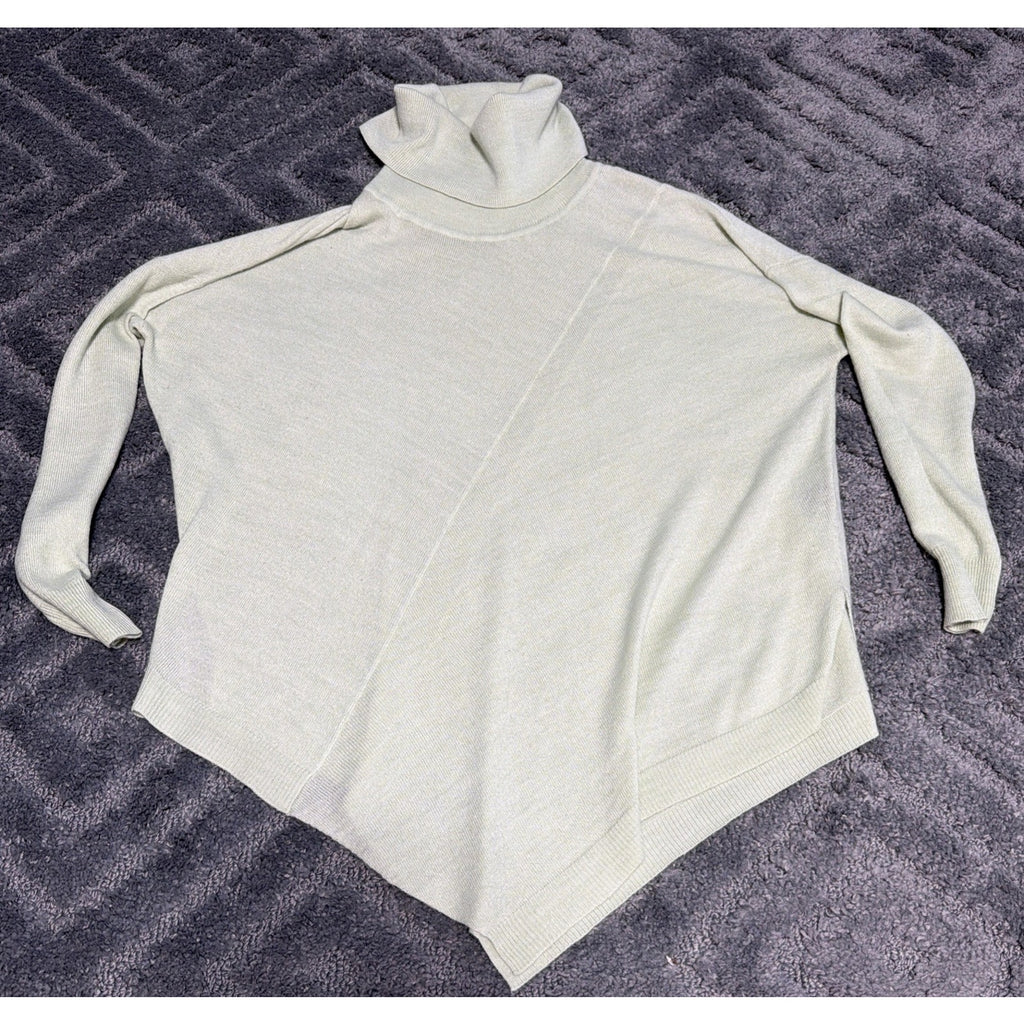 Vintage Lisa International 100% Acrylic Oversized Turtleneck Sweater Green M