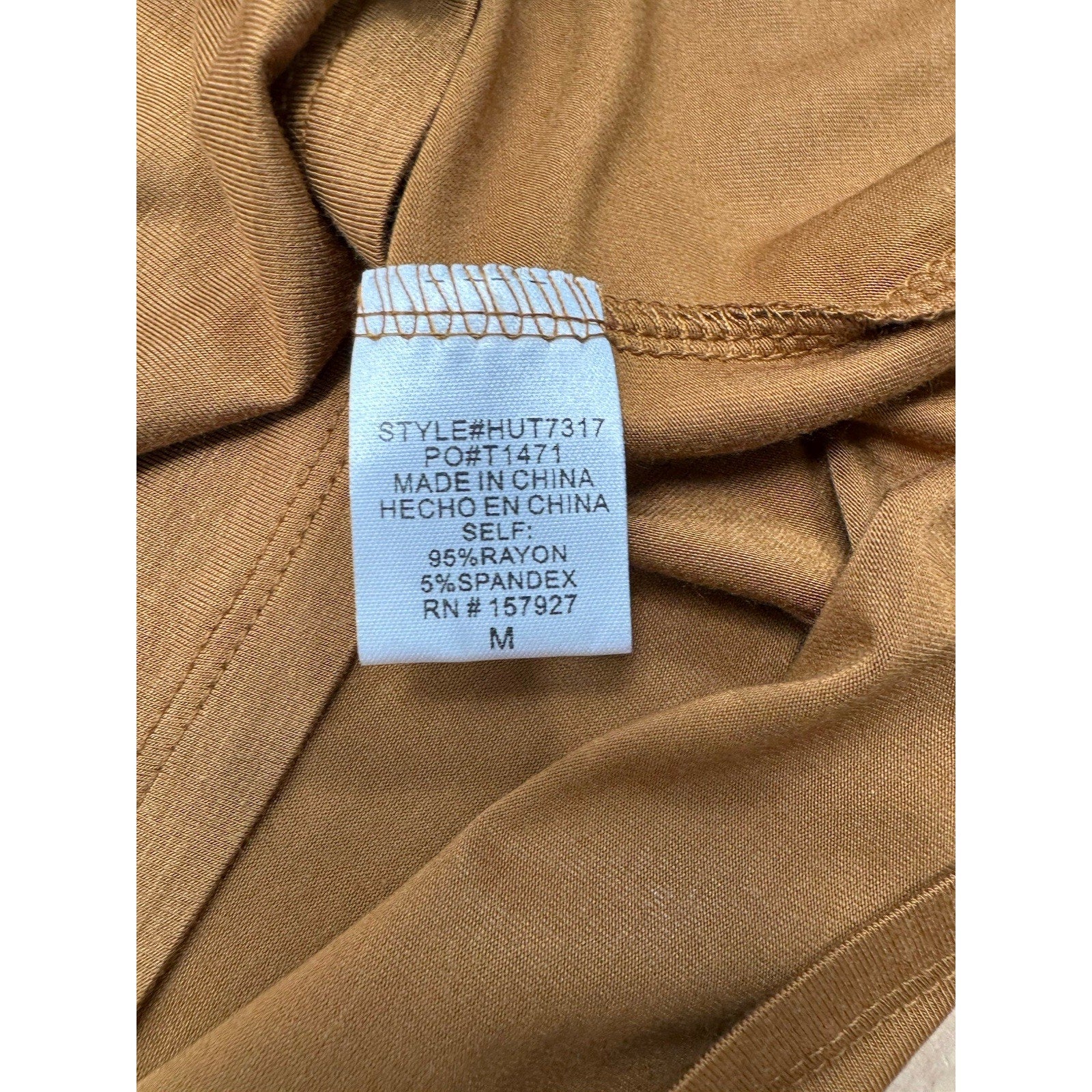 La Miel Burnt Orange Blouse Front Strap Loose Fit Women’s Size Medium