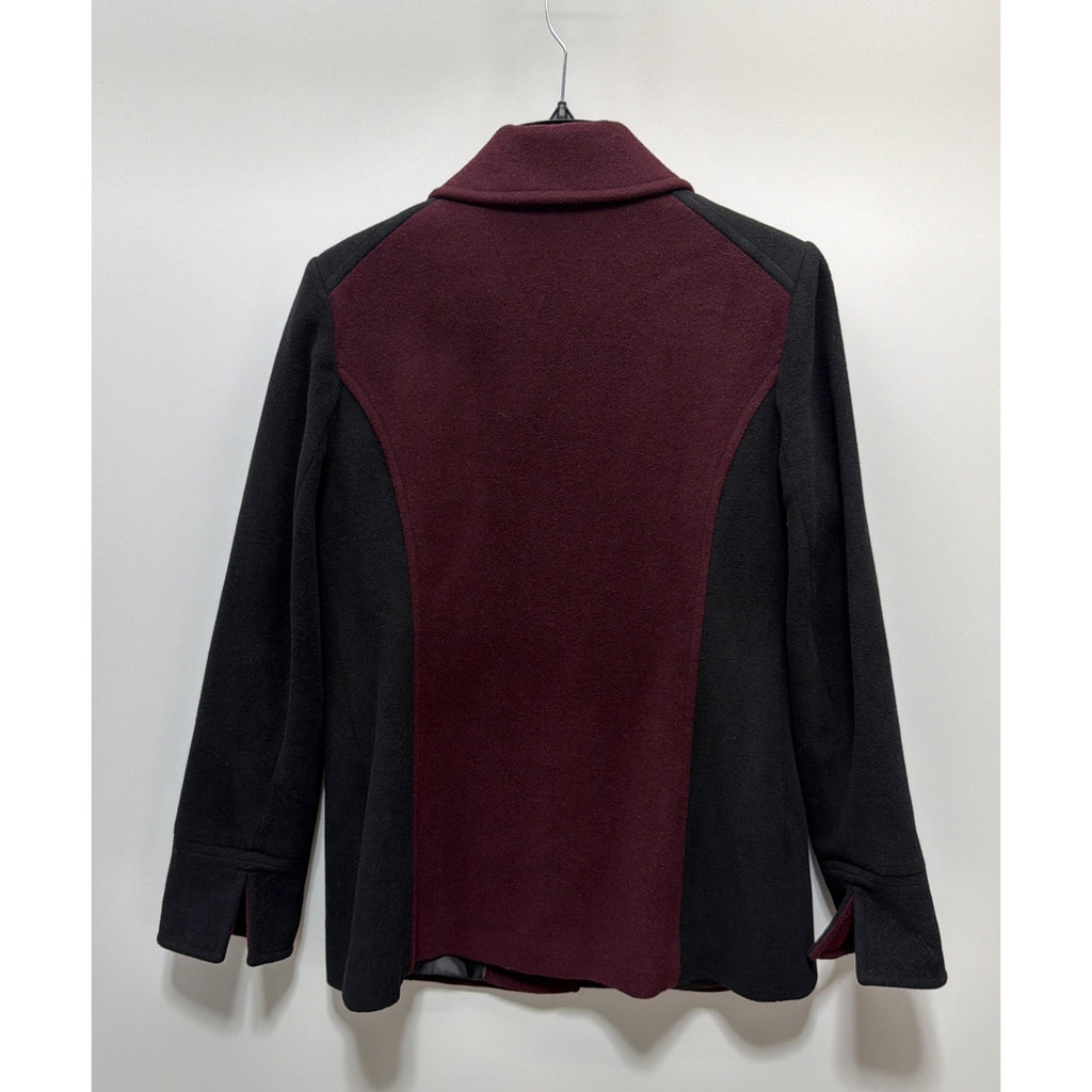 Larry Levine Coat Womens M Wool Blend Sport Preppy City Formal Holiday