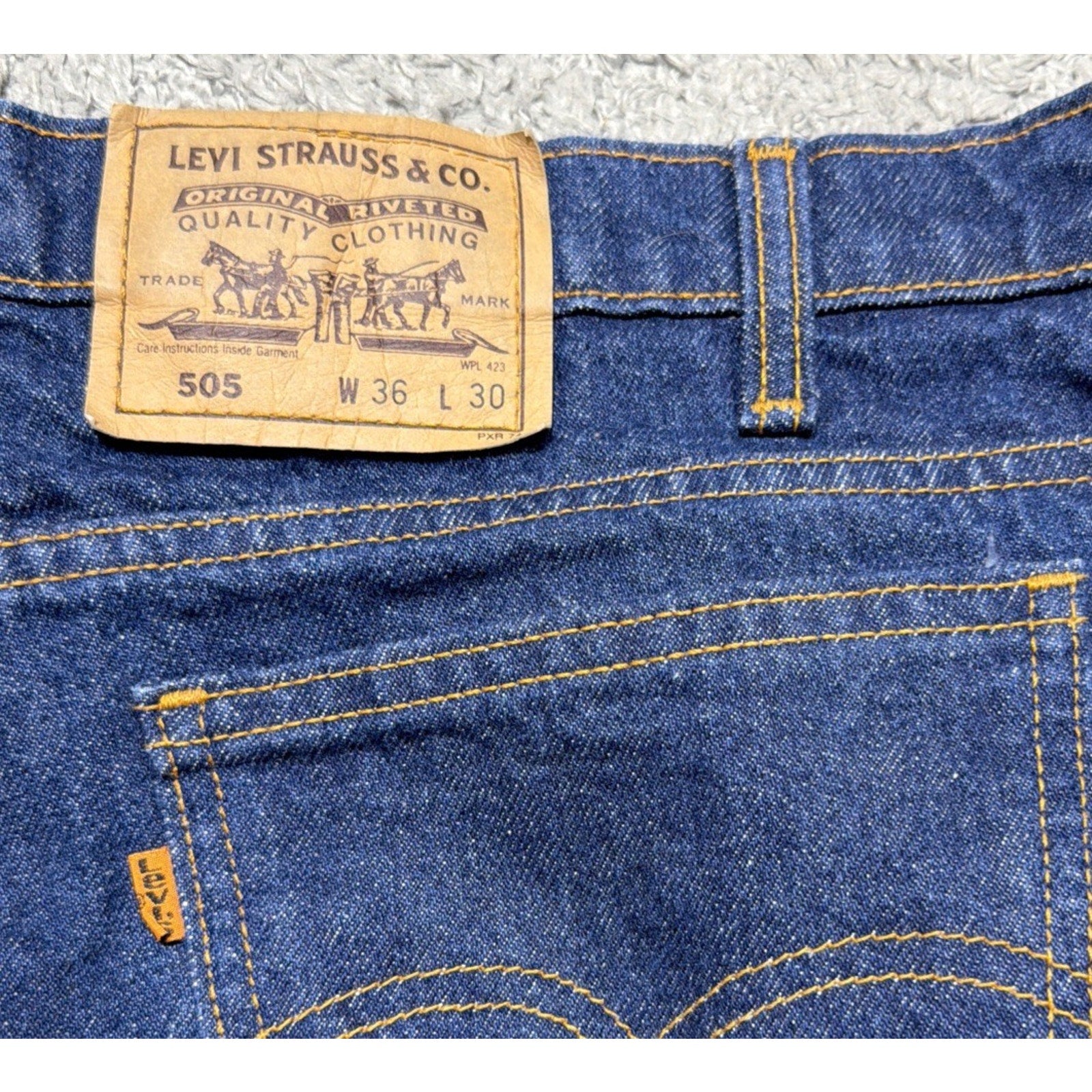 Levi's 505 40505-0215 Orange Tab Men’s Jeans 36x30 Vintage Mint Cond