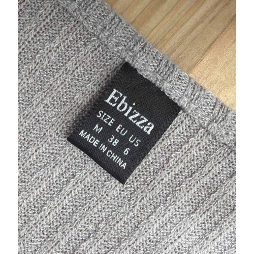 Ebizza Women's Sweater Long Sleeve V-Neck Gray Color .Size 6
