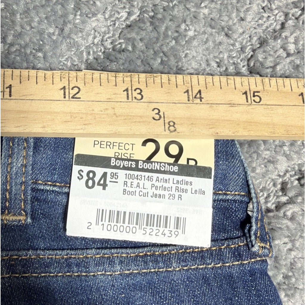 New Ariat Womens Jeans Blue 29R REAL Denim Leila Boot Perfect Rise Western 29x32