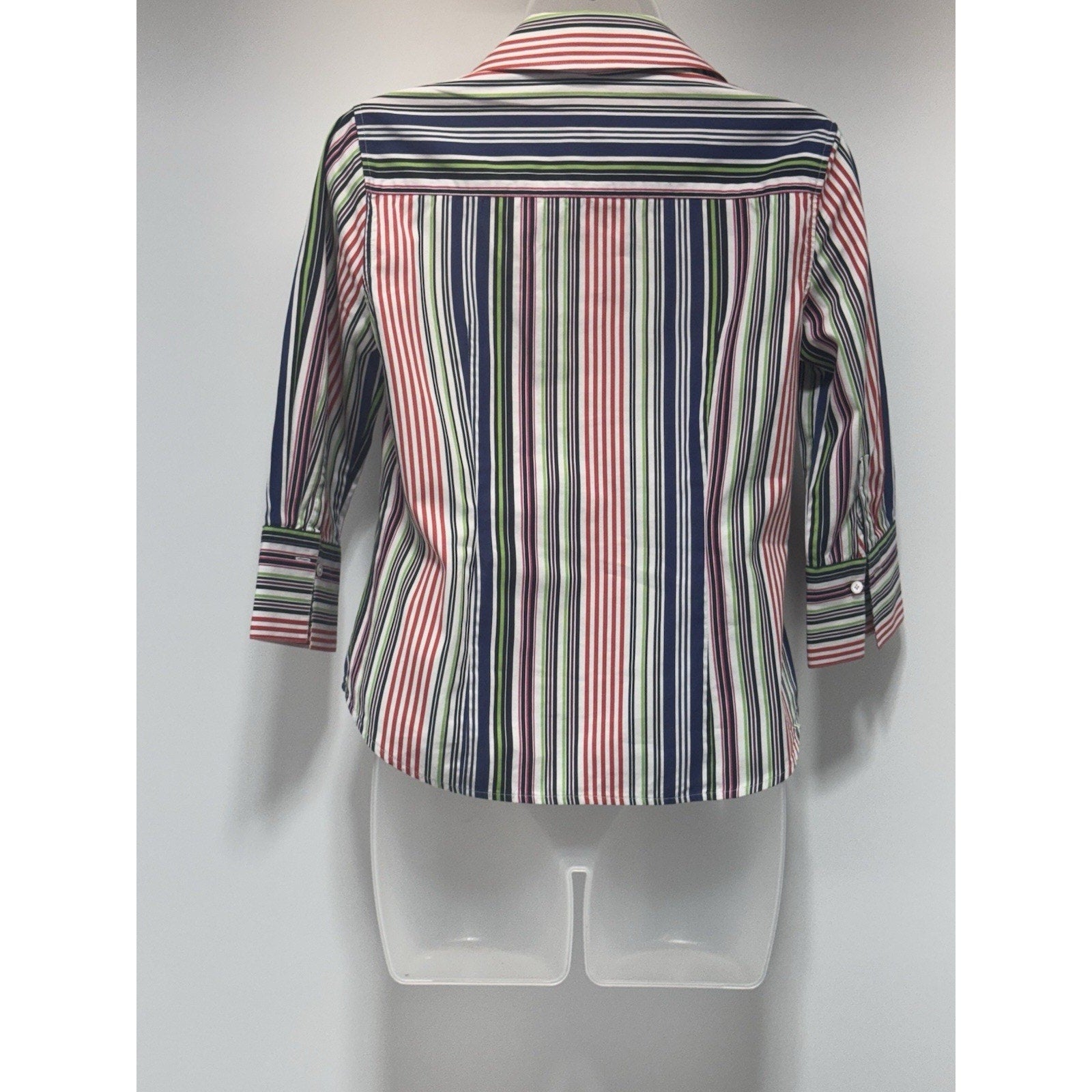 Talbots Shirt Striped Long Sleeve Button Up Collared Women’s Size 4P