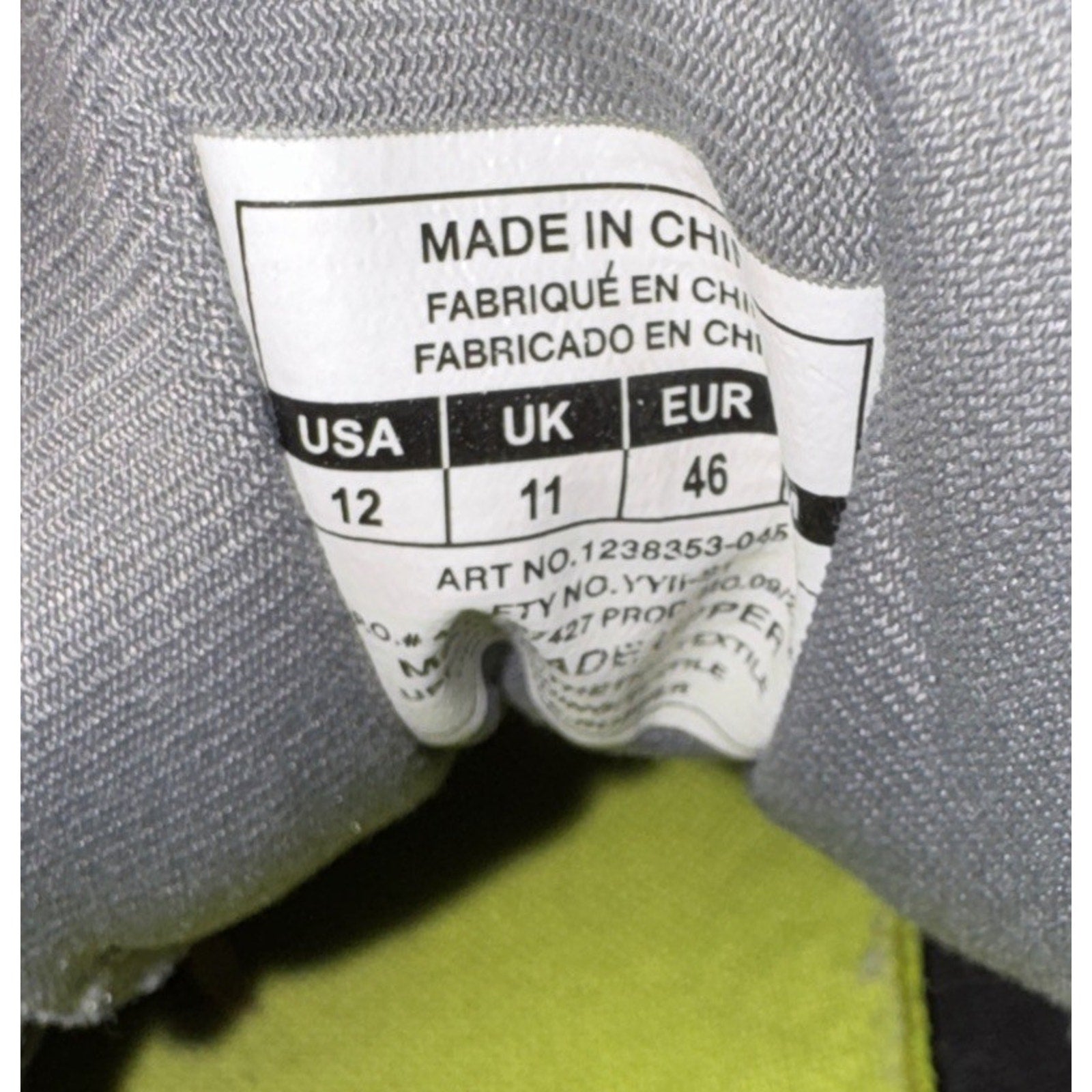 Men Under Armour Gray & Red Spine RPM Running Shoes US Size 12 1238353-045