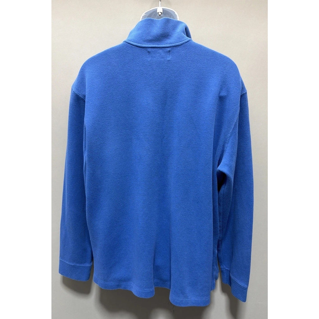 Polo Ralph Lauren Sweater Size 2XL Blue Estate Rib 1/4 Zip Pullover Long Sleeve