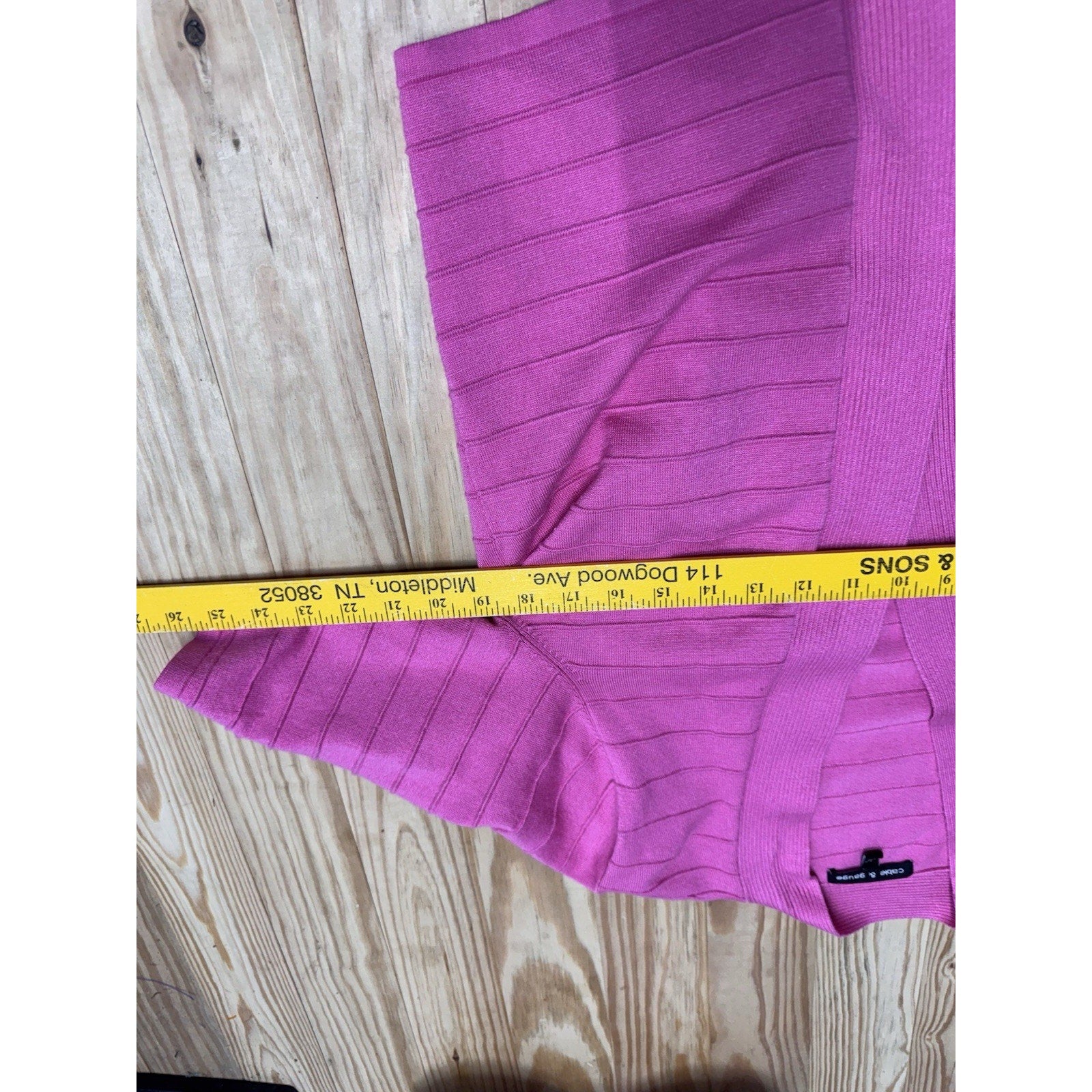 Cable & Gauge Cardigan Sweater Women’s LargePink Cropped Open Front Half Sleeve