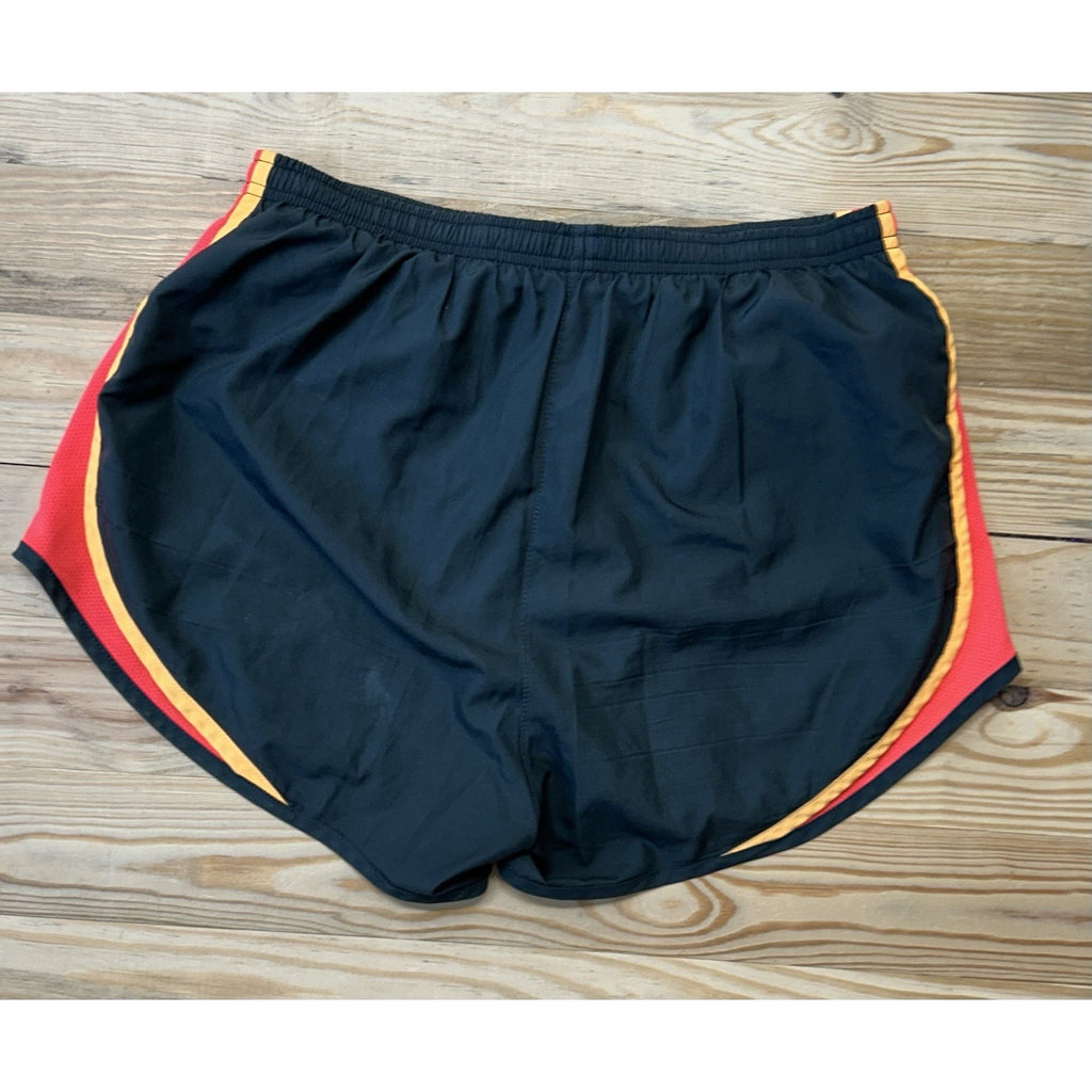 Nike Women's Size Medium Athletic Shorts Dri Fit Gym Run Charcoal With Liner.