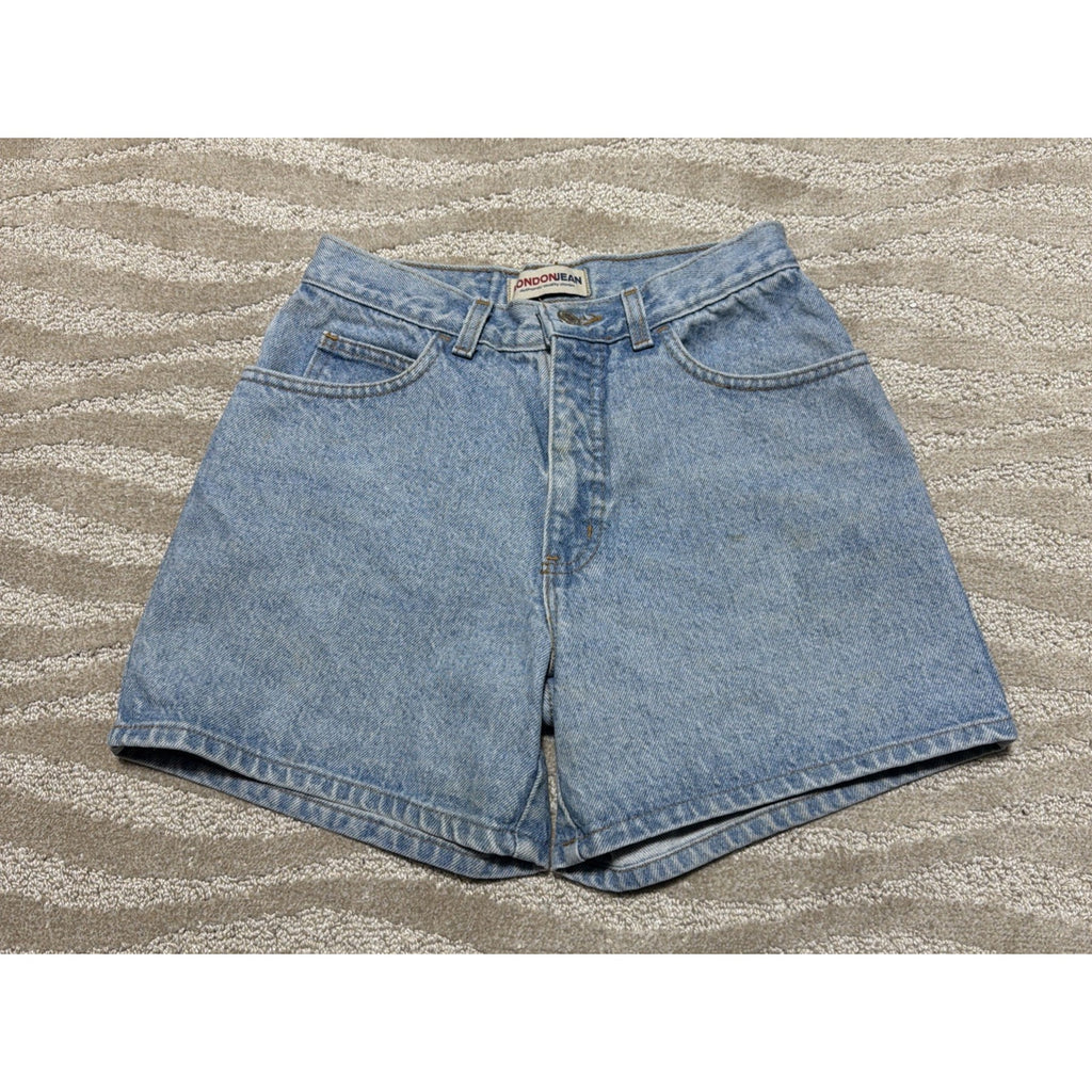 Vintage 90s London Jean Women’s Sz 6 Mom Blue Jean Shorts Made In USA 26x4