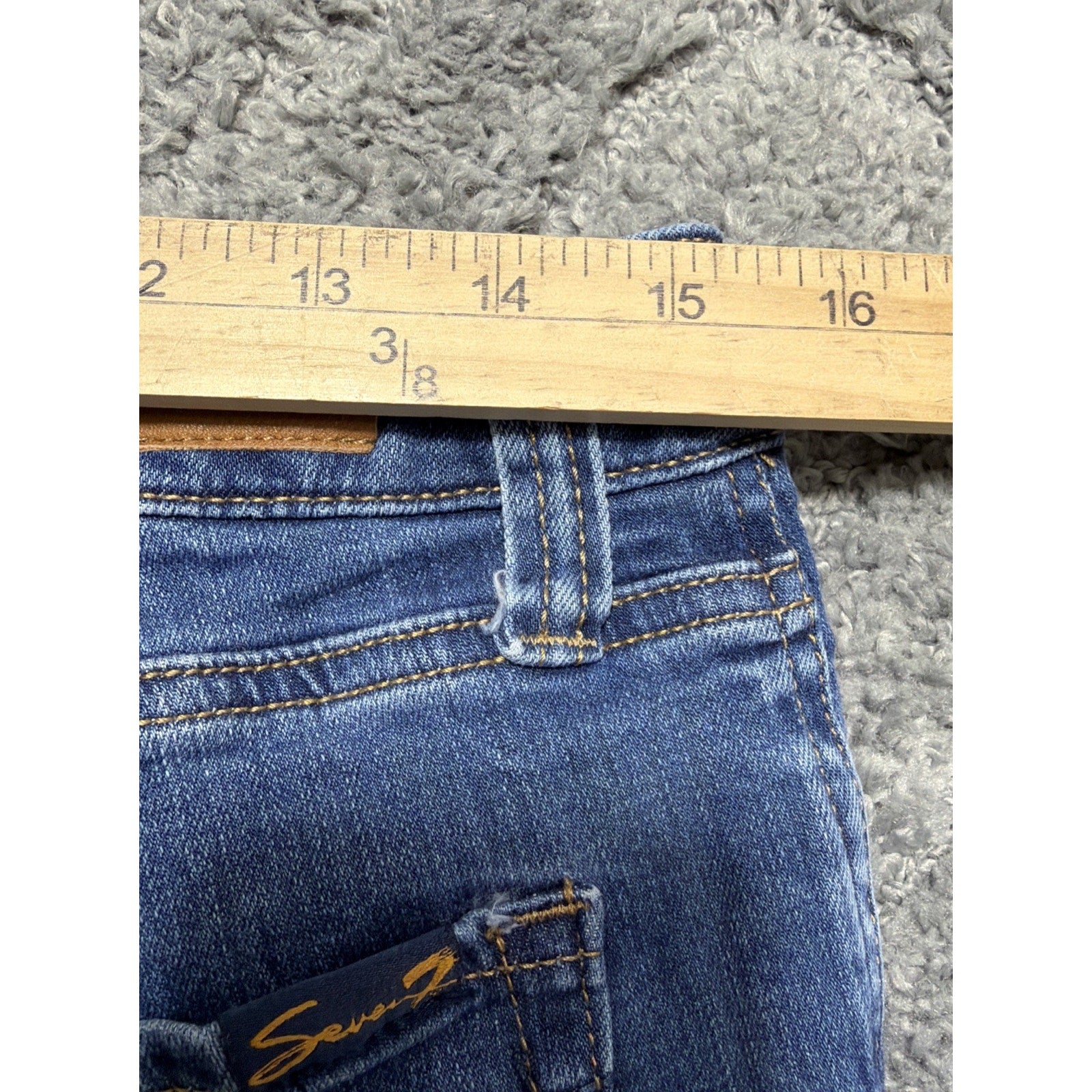 Seven 7 Shorts Womens 10 Blue Weekend Short Cut Off Denim Casual