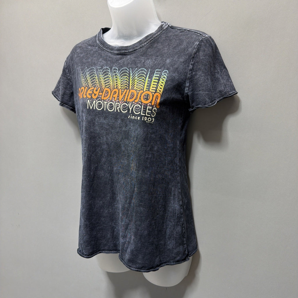 Harley-Davidson Tifton Georgia Women's Echo Name Black Short Sleeve T-shirt Sz S