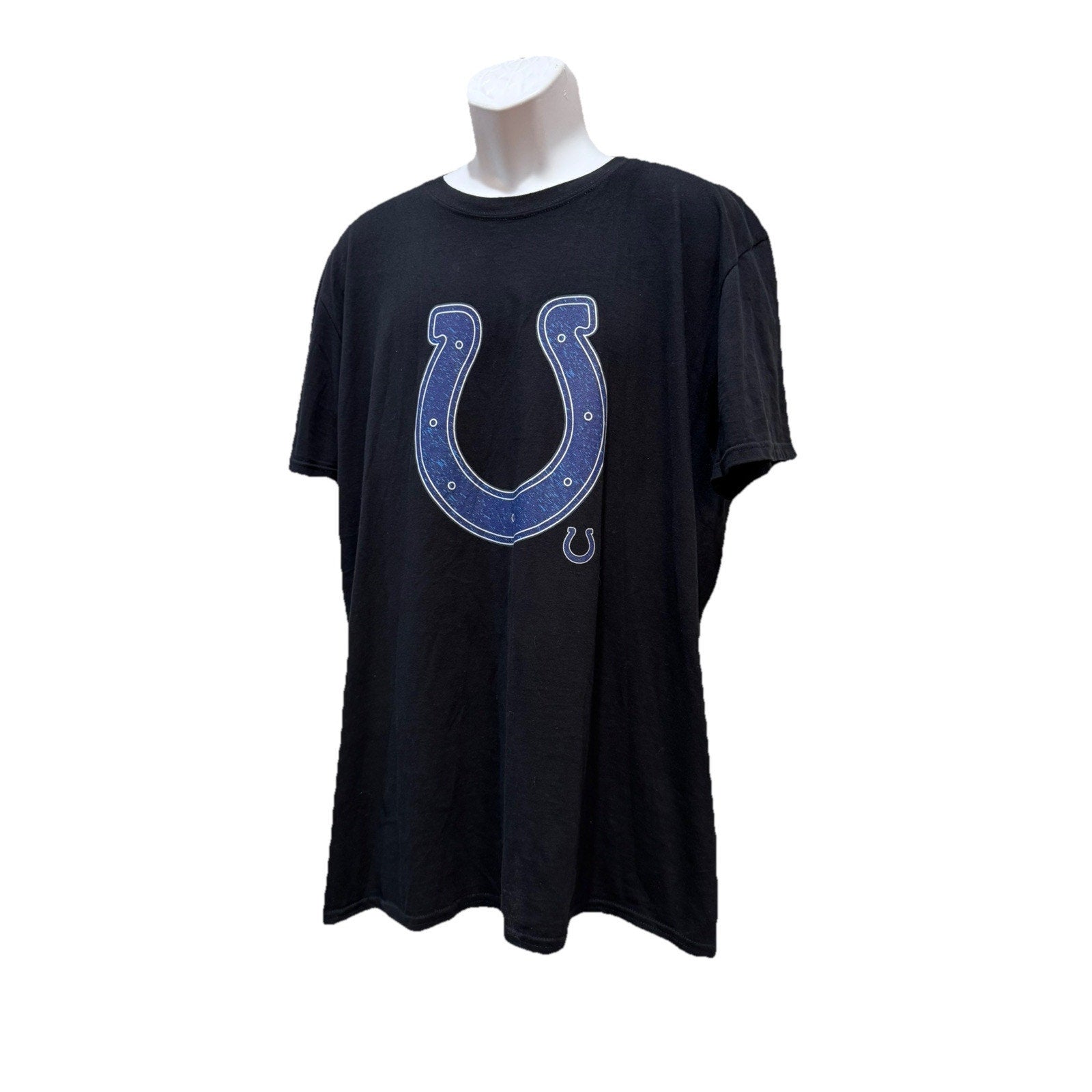 Indianapolis Colts Men’s XL Distressed Screened "COLTS LOGO" T-shirt Black