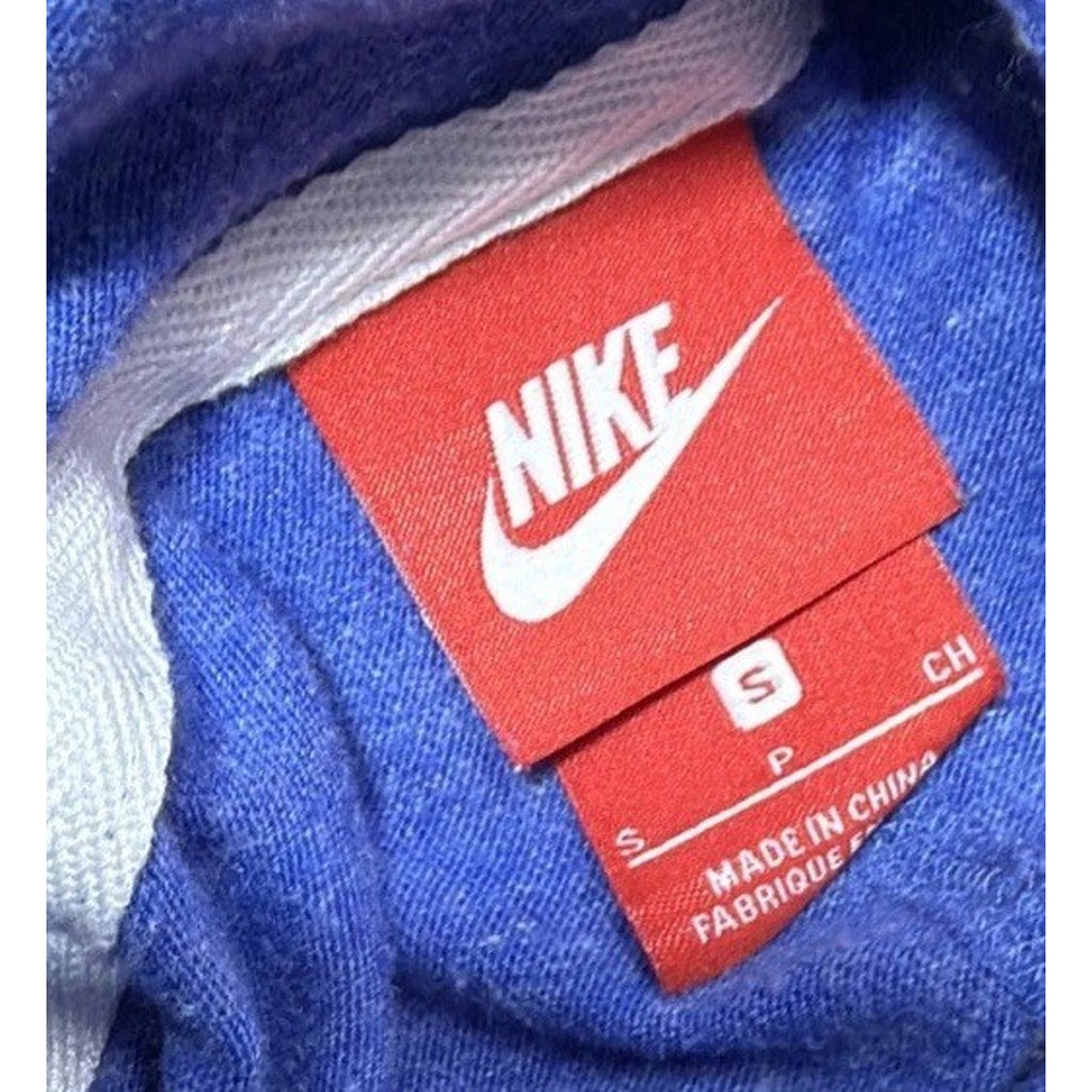 Vtg Red Tag Nike Women Sweatshirt Long Sleeve Full Zip S Blue Hood Drawstring