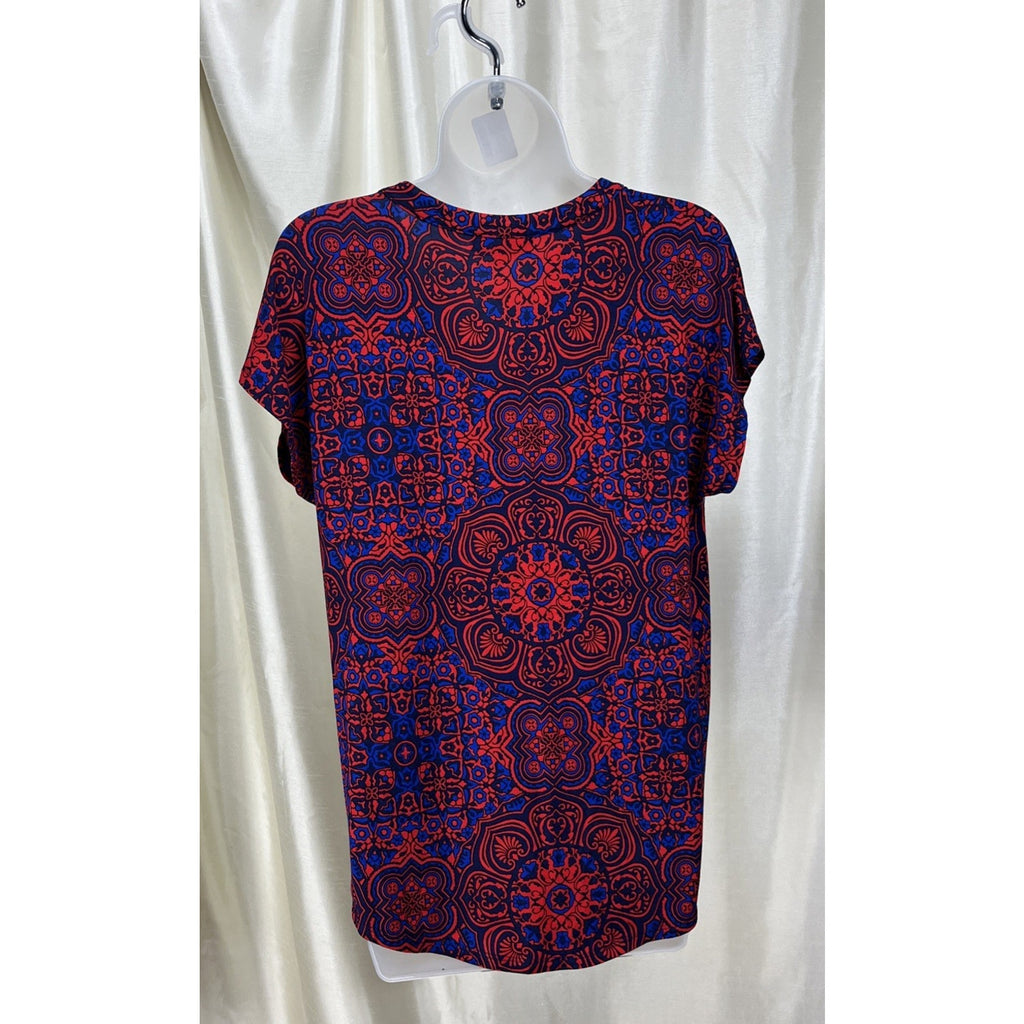 Dana Buchman Women’s Small Blouse Sleeveless V-Neck Pullover Multicolor