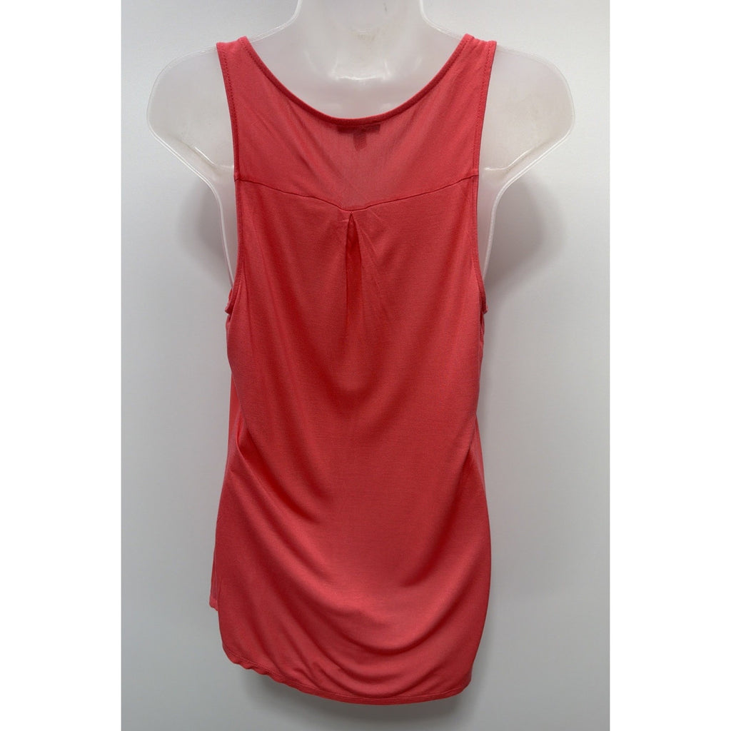 Express Women’s Blouse Top Shirt Sleeveless Pink Front Zip Size M