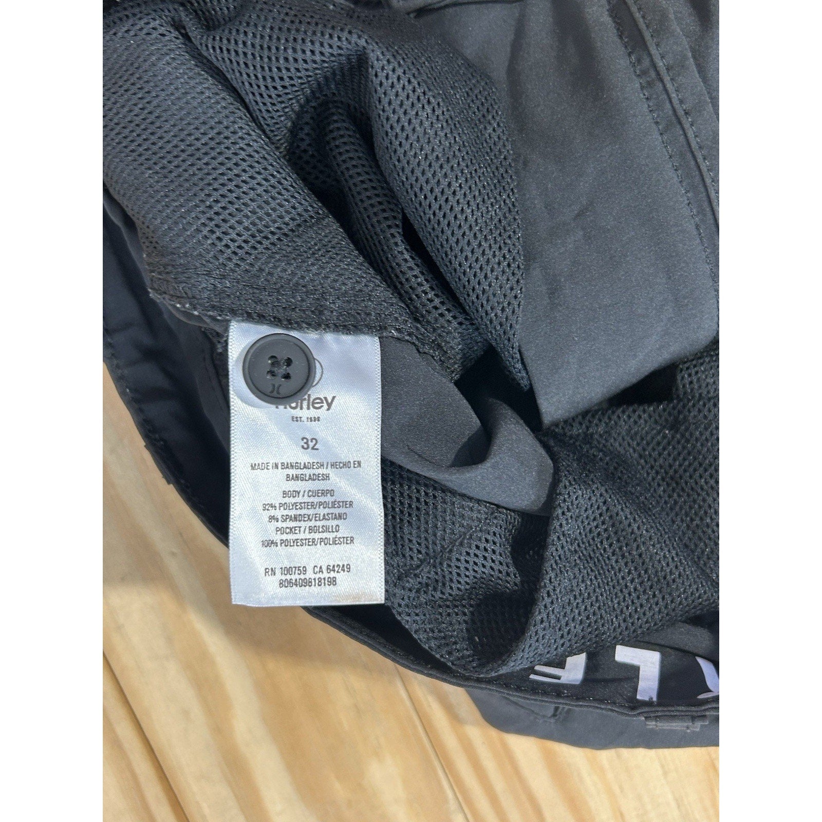 Hurley Hybrid Board Shorts Trunks Surf Swim Men’s Size 32 Black