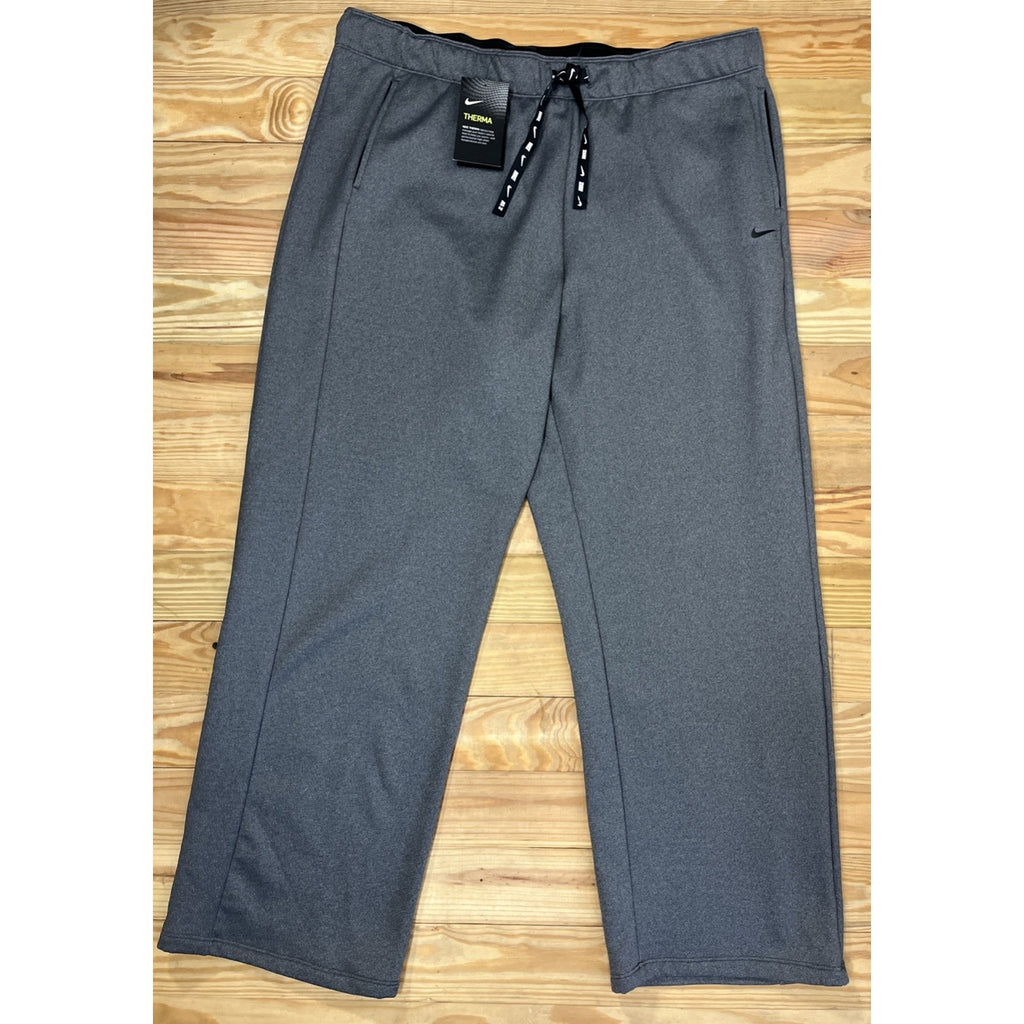 NWT WOMENS NIKE DRI-FIT FLEECE THERMA FLEECE SWEATPANTS SIZE XXL HEATHER GRAY