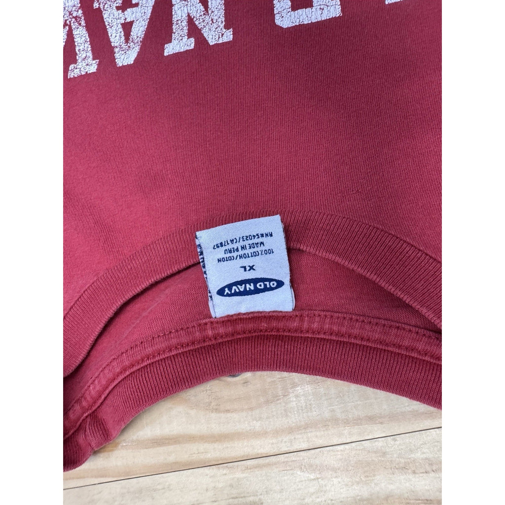 OLD NAVY BRAND RED T-SHIRT White Lettering Men’s Size X-Large