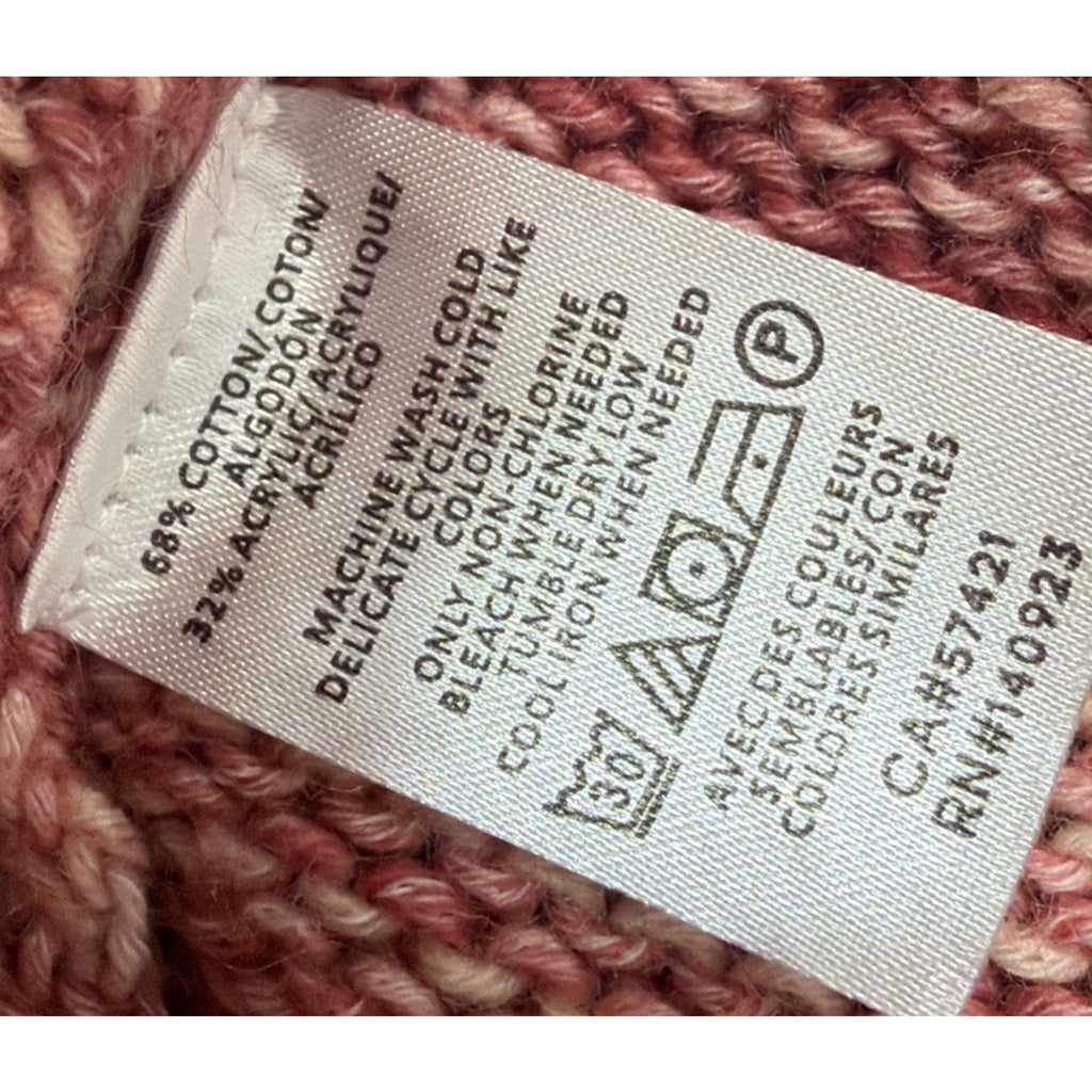 Loft Sweater Dress Womens Large Striped Knitted Mock Neck Smocked Boho NWT
