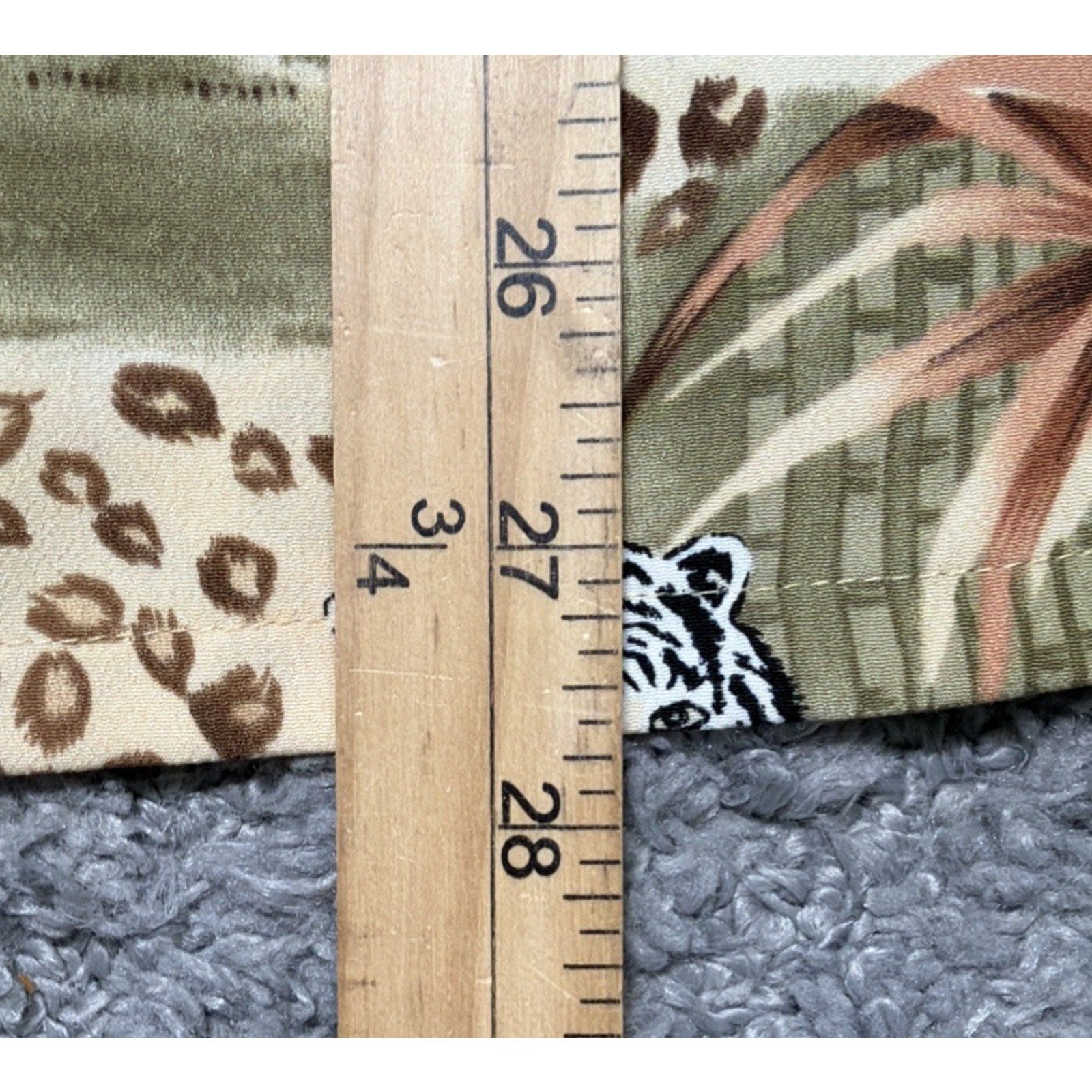 Vintage 90s Bon Worth Womens Casual Safari Animal Print Shirt Blouse Size Small