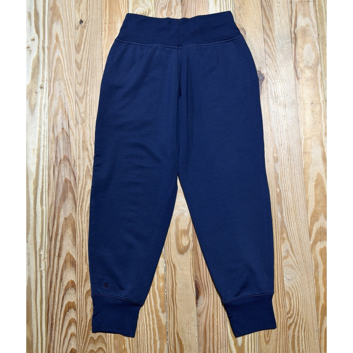 Athleta Women’s Navy Fleece Jogger Pants Size S Pull-On Pockets