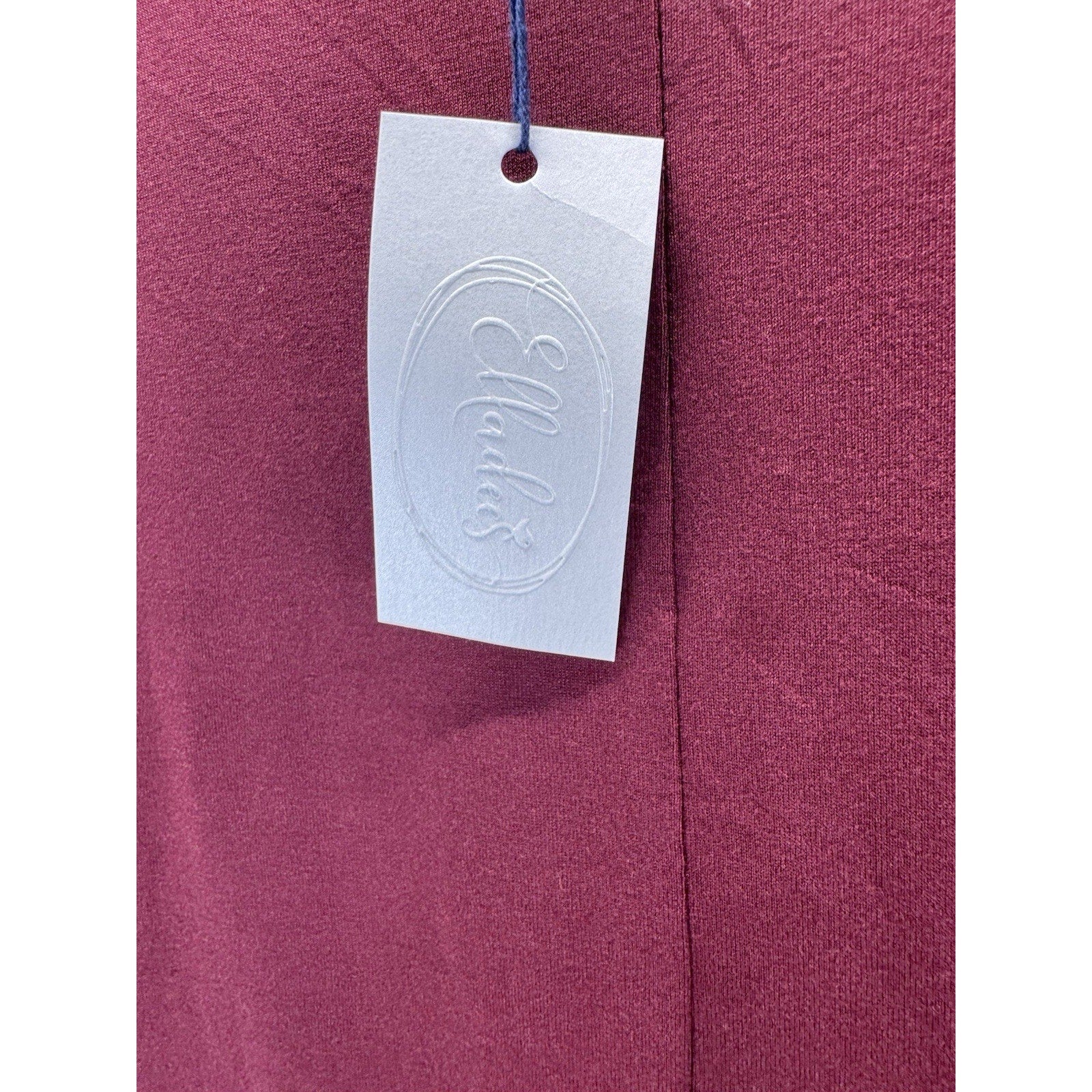 Honeyme Gabby V neck 3/4 Sleeve Tunic Top in Maroon Paisley Women’s Size XL