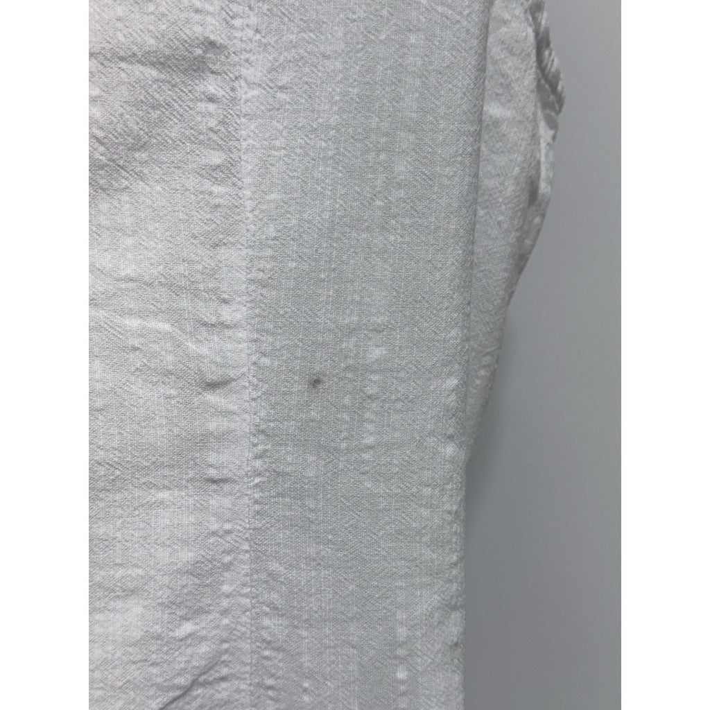 Cotton Natural Peru Sleeveless White Button Front Collared Women’s Medium NWT