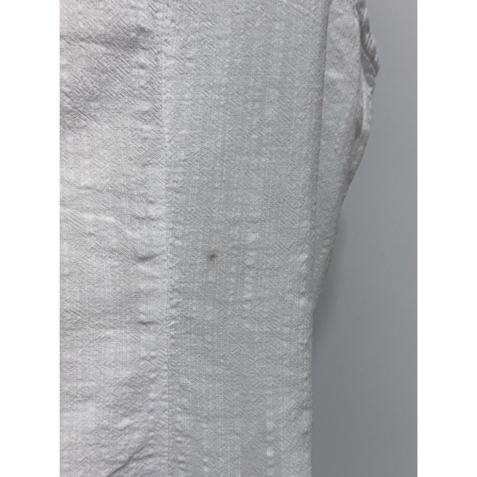 Cotton Natural Peru Sleeveless White Button Front Collared Women’s Medium NWT