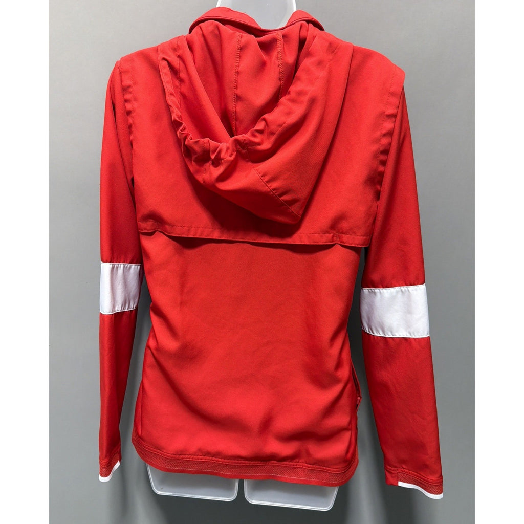 Nike University Red DRI-FIT Running Hooded Full Zip Activewear Lined Jacket M