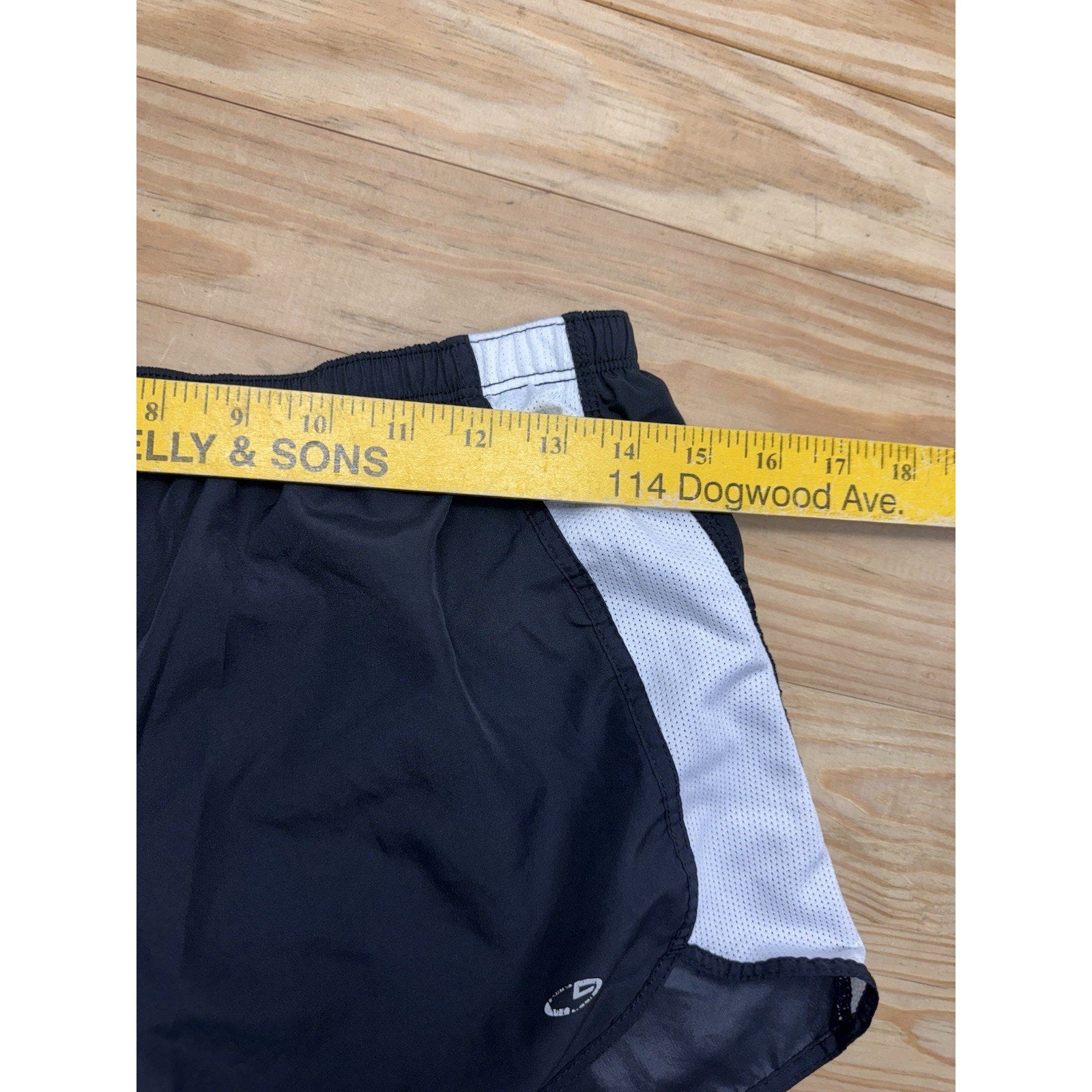 Champion Women’s Running Shorts in Black with White Stripe Sz S
