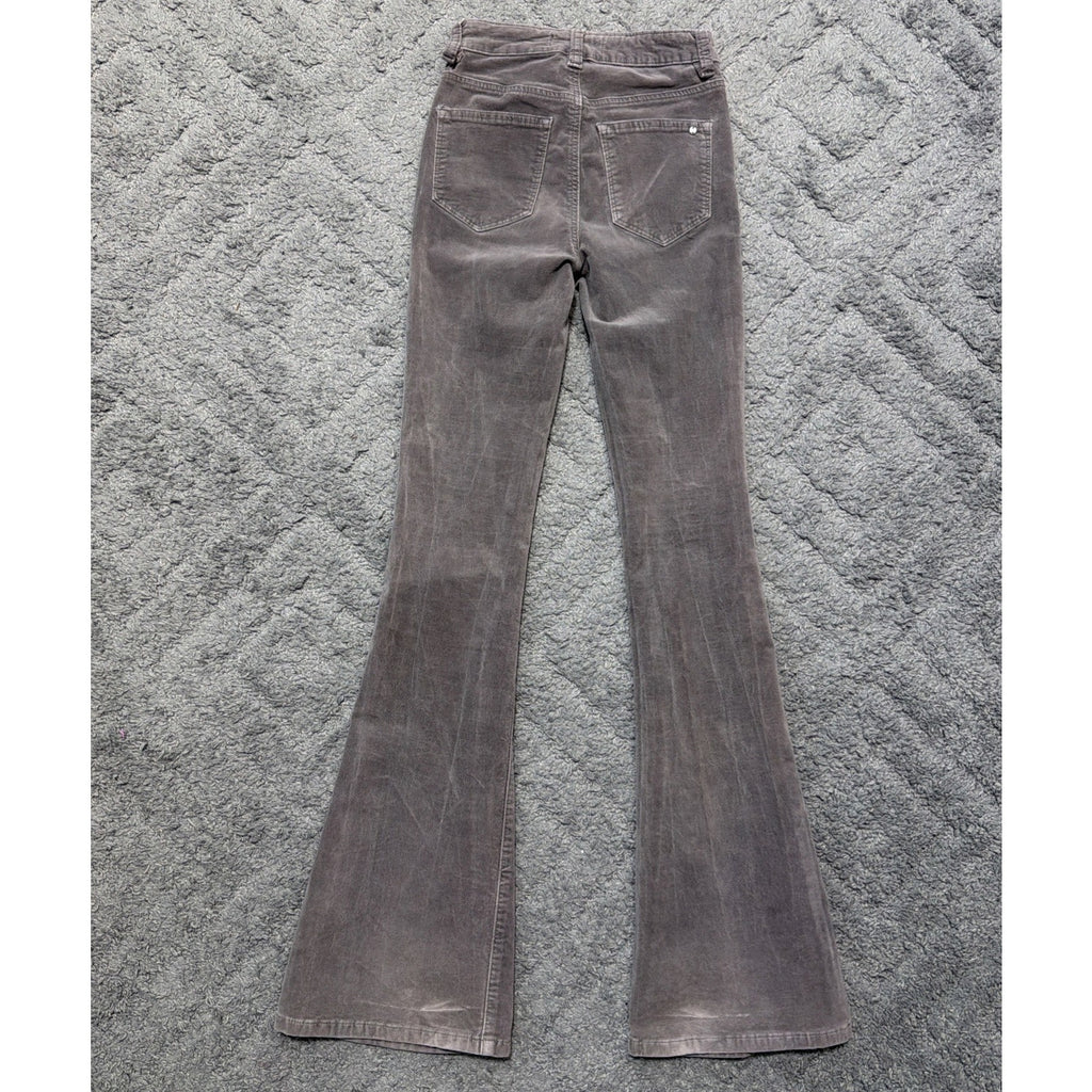 Mica Los Angeles Denim Size 24 Velvet Taupe High Rise Flare Leg Pant