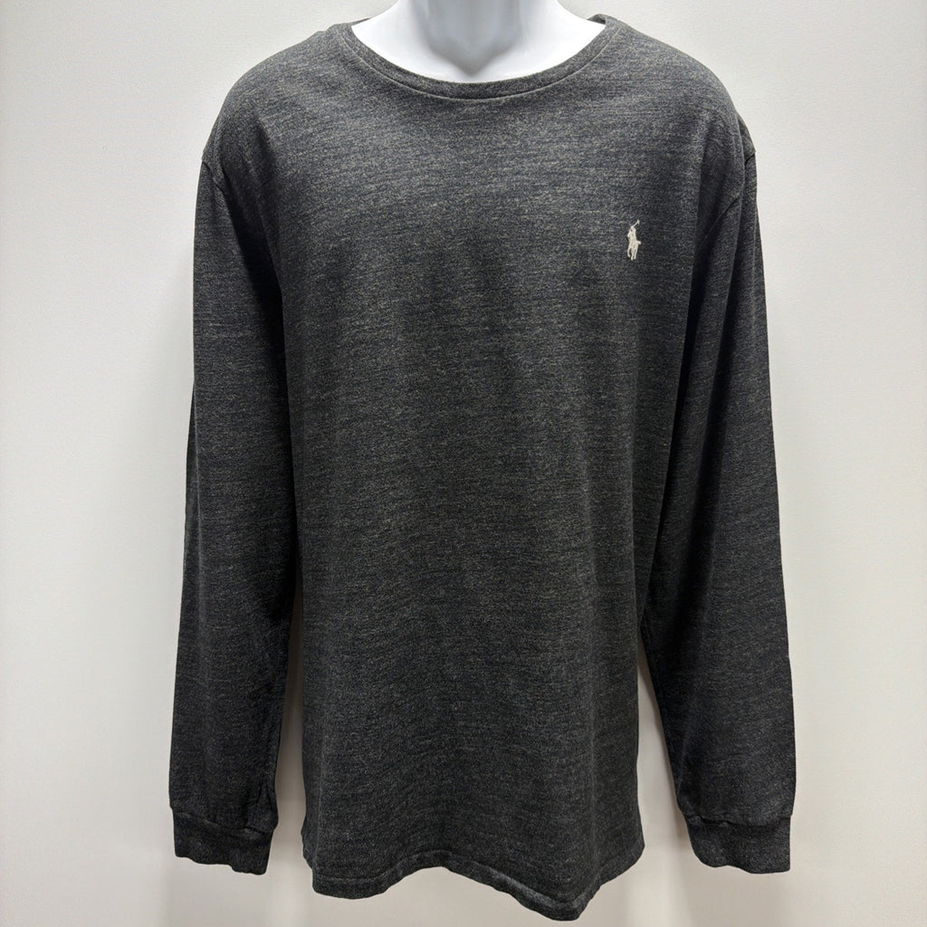 Polo Ralph Lauren Long Sleeve Shirt Heather Charcoal Grey Men's XL Mint Cond