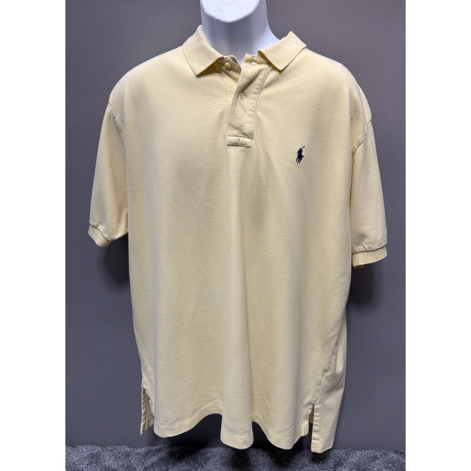 Polo Ralph Lauren Polo Shirt Men’s XXL Yellow Short Sleeve Collared Preppy