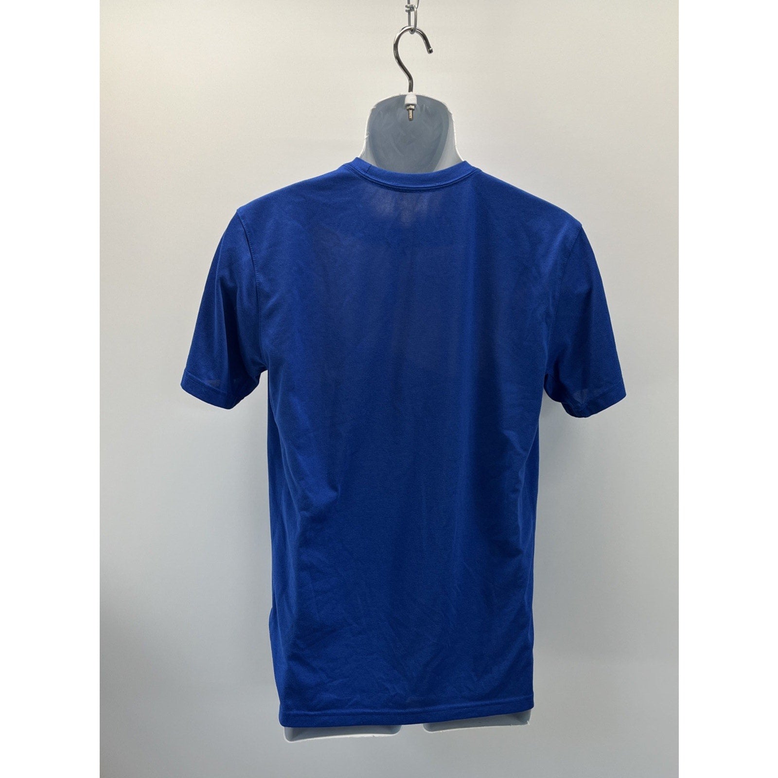 Nike Dri Fit Mens M Blue Solid Logo Short Sleeve Athletic Shirt
