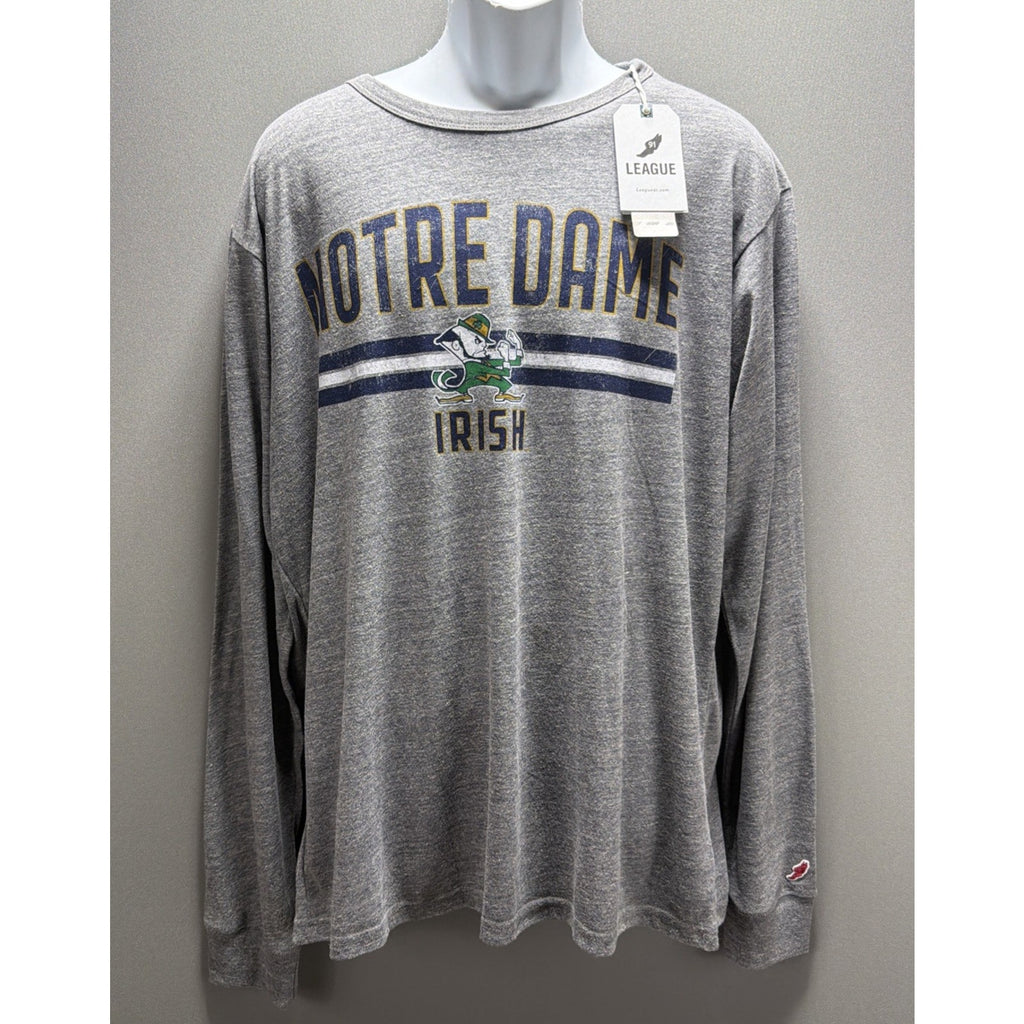 League 91 Notre Dame Fighting Irish Victory Falls Gray Mens Shirt XL New 2022