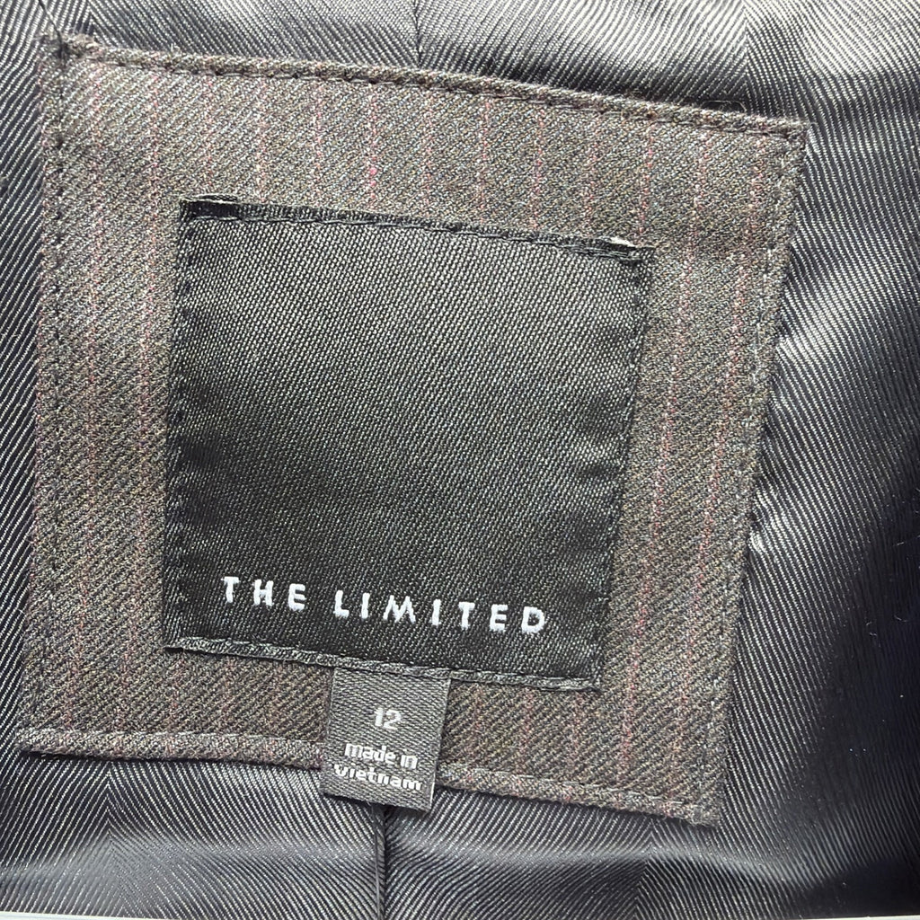 The Limited Stretch Womens 12 Gray Fitted Career Blazer Jacket NWT RN# 54874