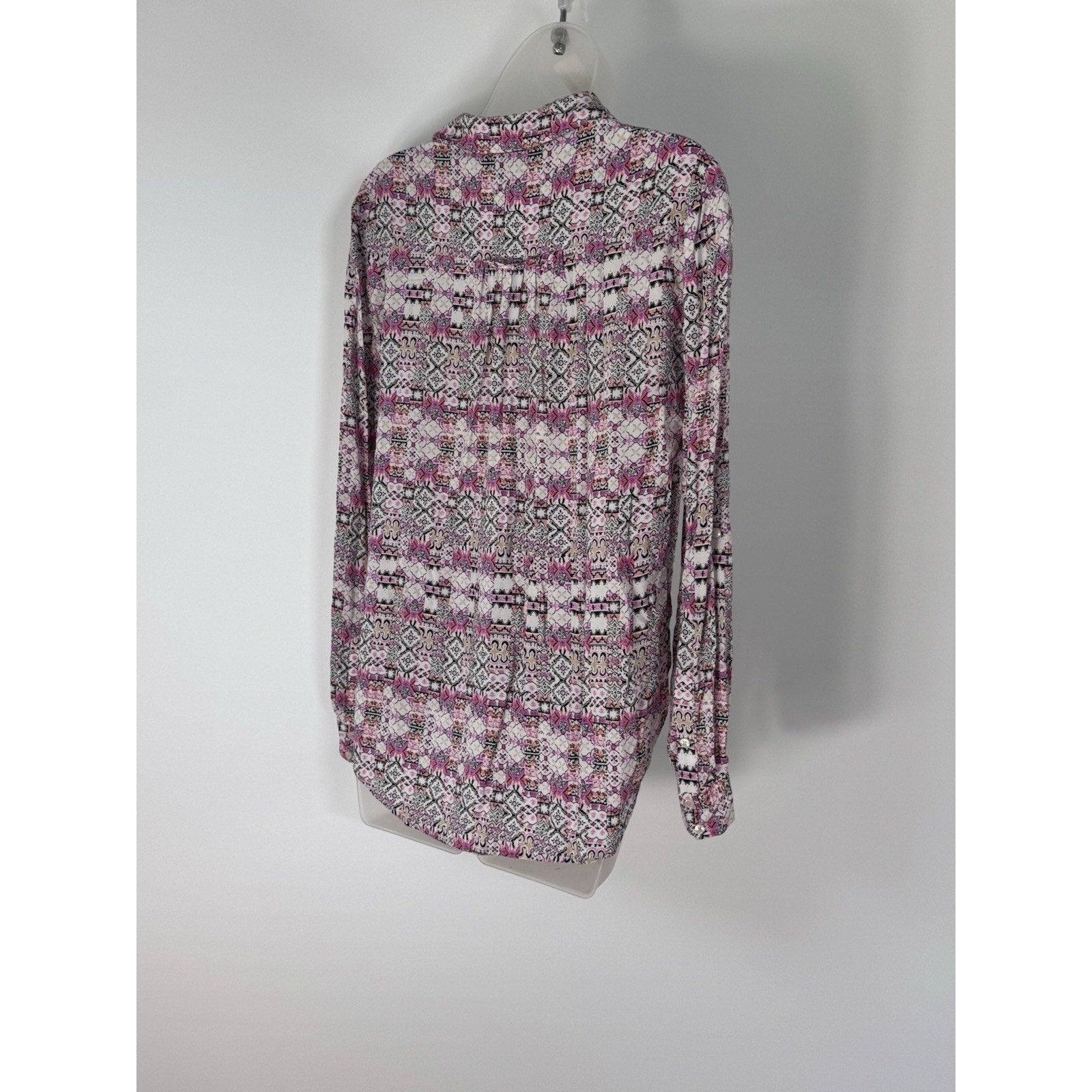 Maeve Anthropologie Pink Colorful Pleat Blouse XS