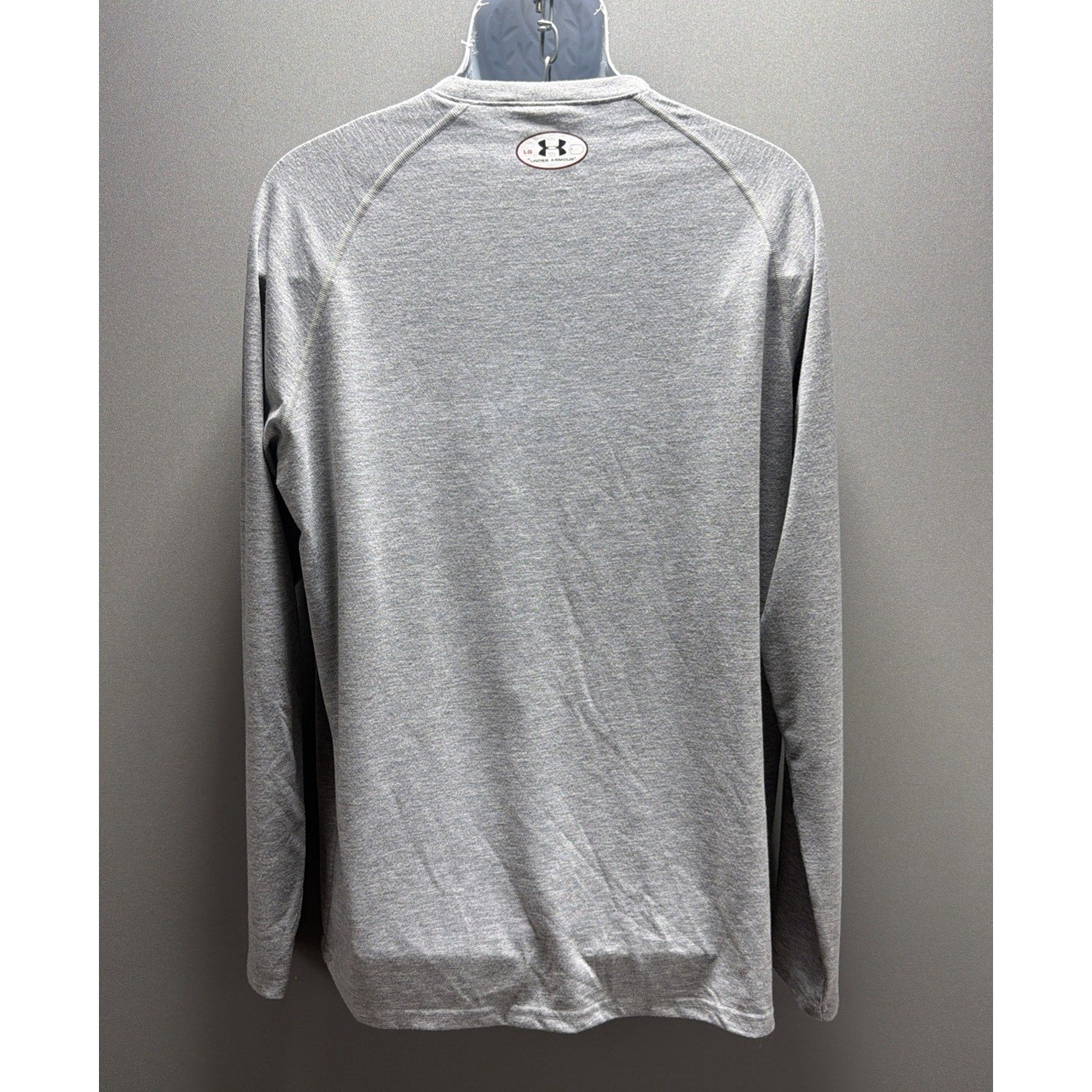 Under Armour Loose Heat Gear Men's Large Heather Grey Long Sleeve Stretch
