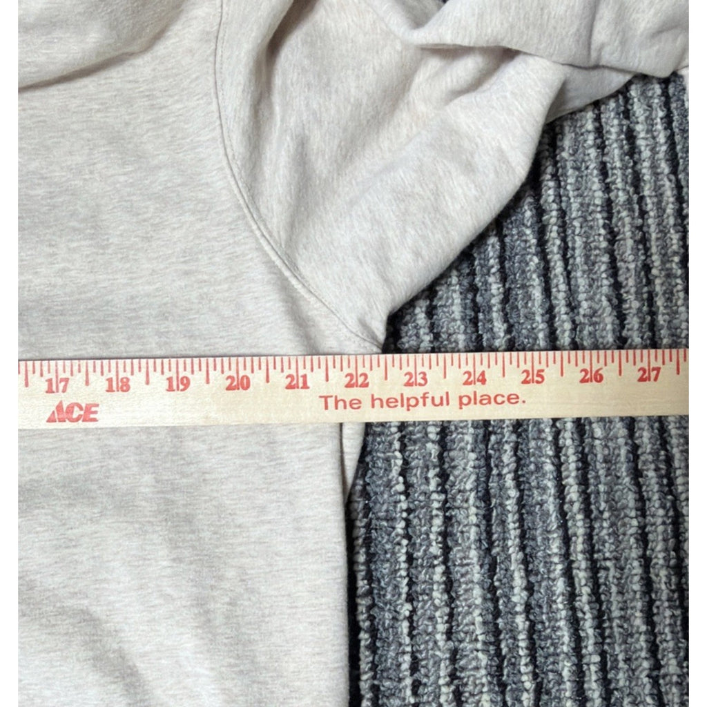 Ariat Womens REAL Elevated Oatmeal Button Henley Pullover Hoodie Sweatshirt L