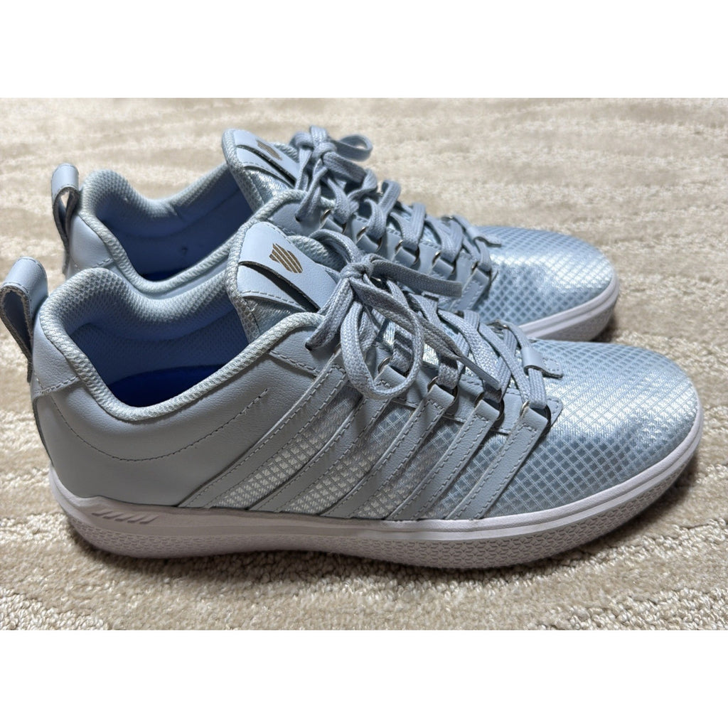 K-swiss Womens Baby Blue Shimmer Donavon Sneakers Sz 10 95633-482-M