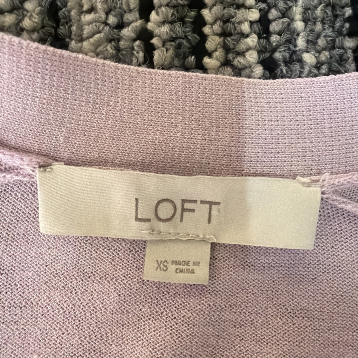 LOFT Womens Cardigan Sweater V Neck Lightweight Viscose Pale Pink Size XS
