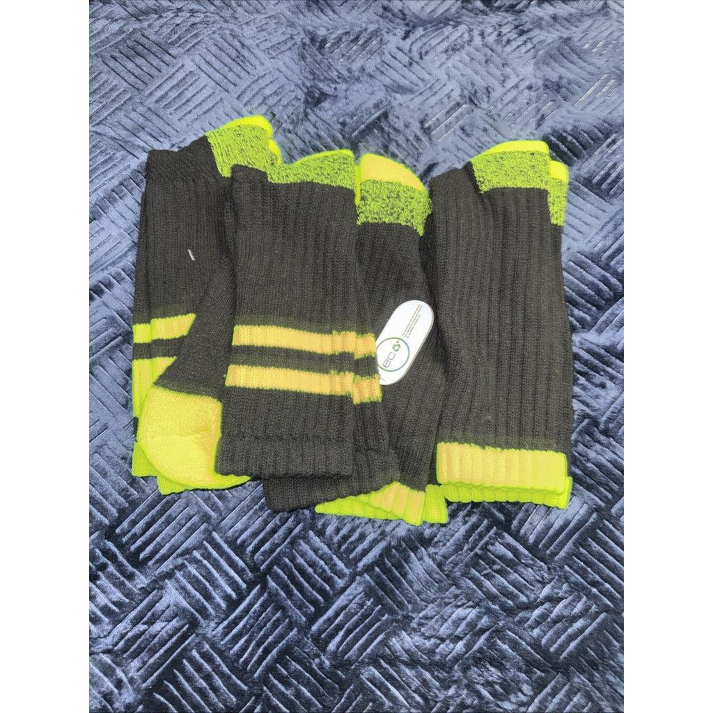 4x Pairs HI VIS SOCKS Workwear Work Safety Tradie High Visibility Fluro - Yellow
