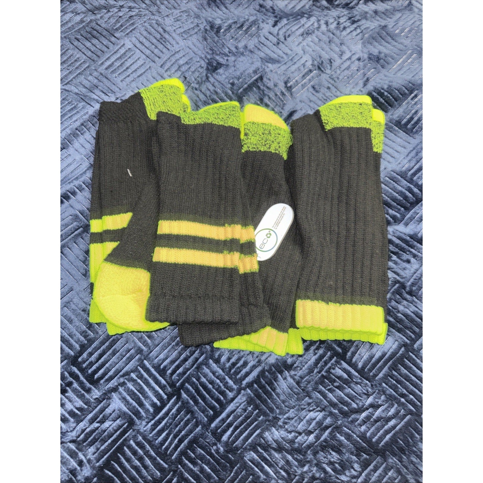 4x Pairs HI VIS SOCKS Workwear Work Safety Tradie High Visibility Fluro - Yellow