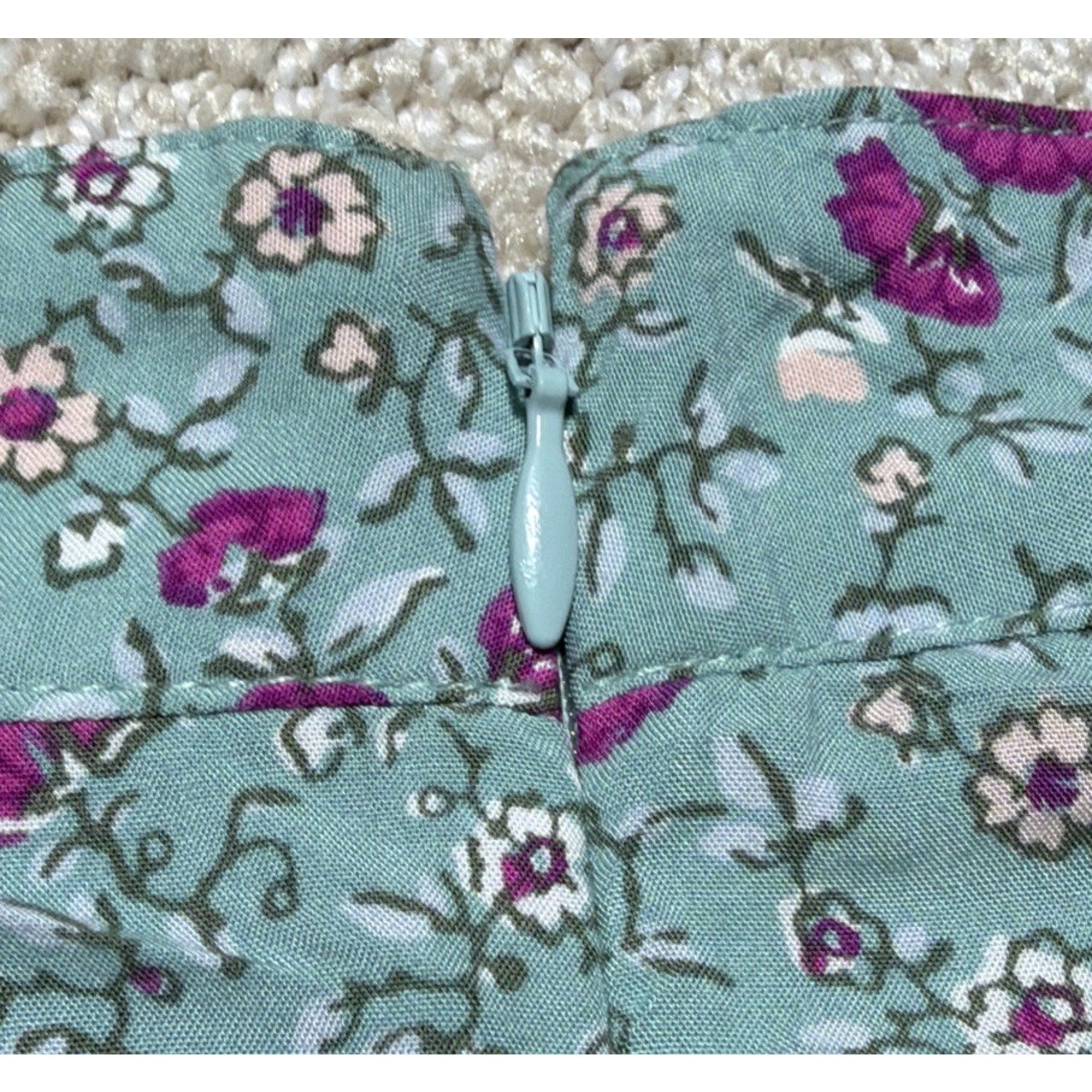 Gap Women’s Size 2 Green Purple Pink Floral Midi Skirt