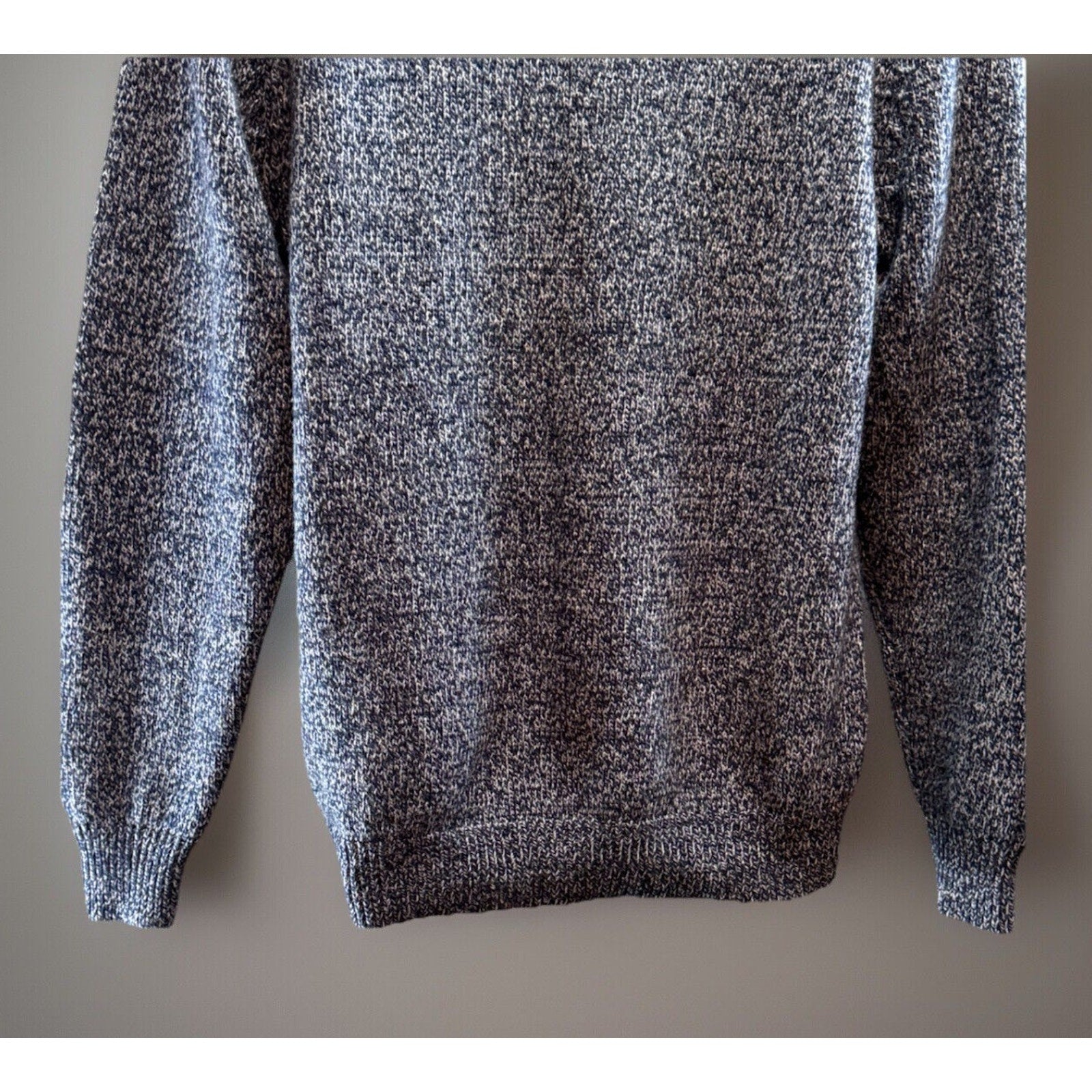 Old Navy Men’s Large Pullover Sweater Navy Blue Long Sleeve Button Neck