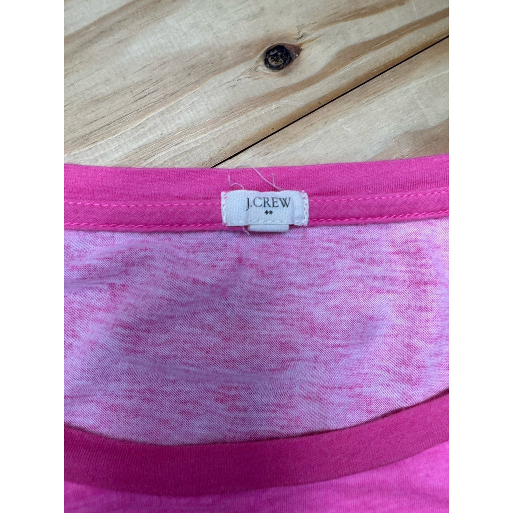 J. Crew Printed Colorblock Striped Top Pink White Blue Women’s Size XL