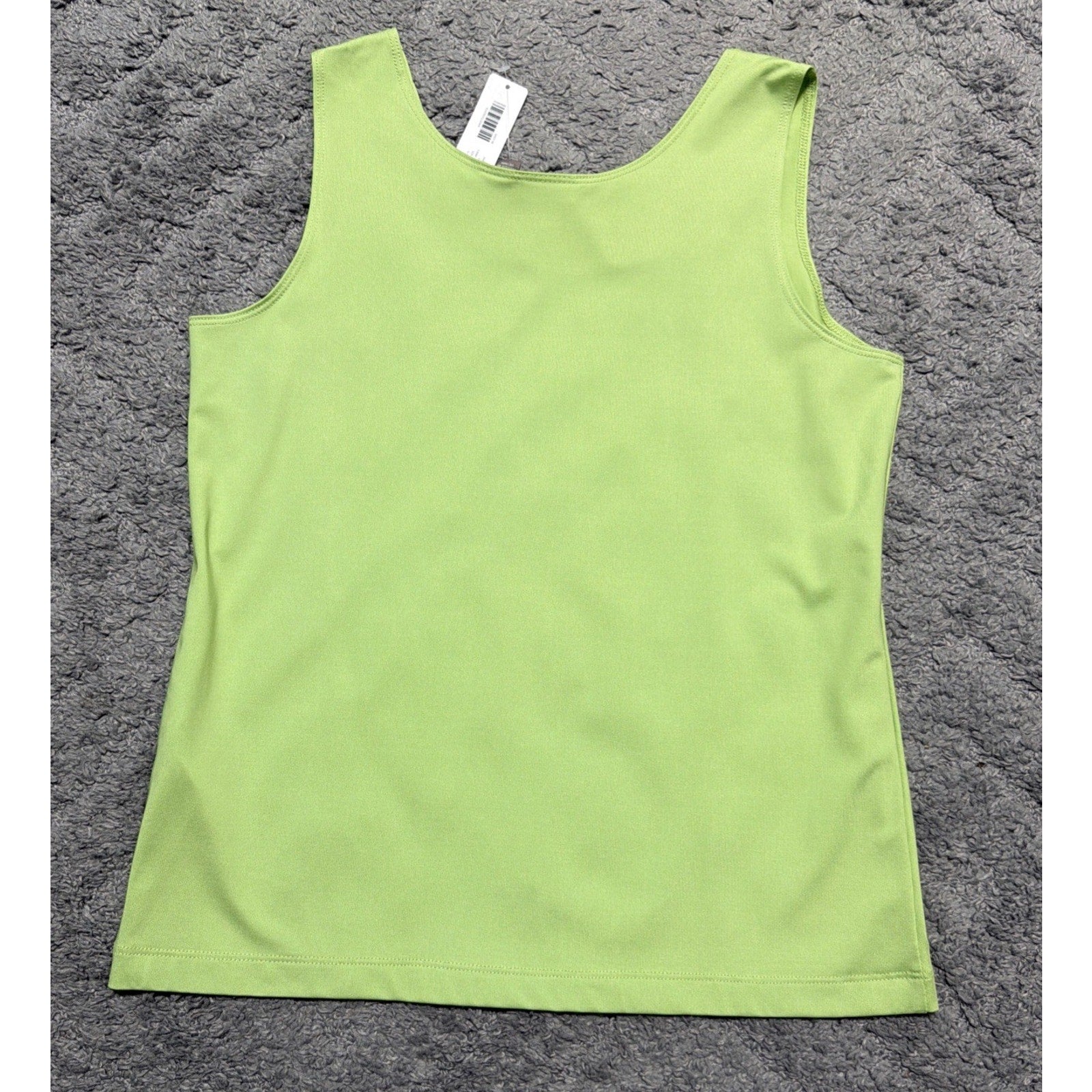 Chico’s Microfiber Tank Top Women’s Size 2 Lime Green Stretch Basic New