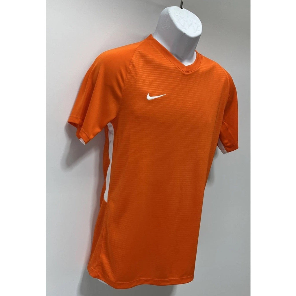Nike Tiempo Premier Short Sleeve Soccer Jersey Men's Small Orange White