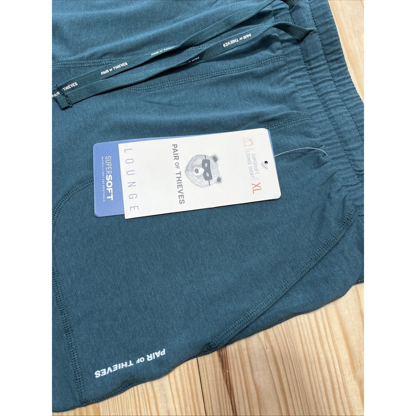 NWT Pair of Thieves Mens Fleece Lounge Shorts Green Drawstring XL