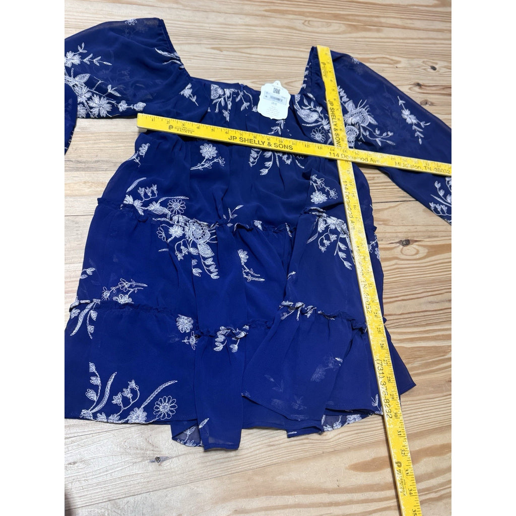 Alter’d State Embroidered Boho Hippy Long Sleeve Dress Women’s Size Medium NWT