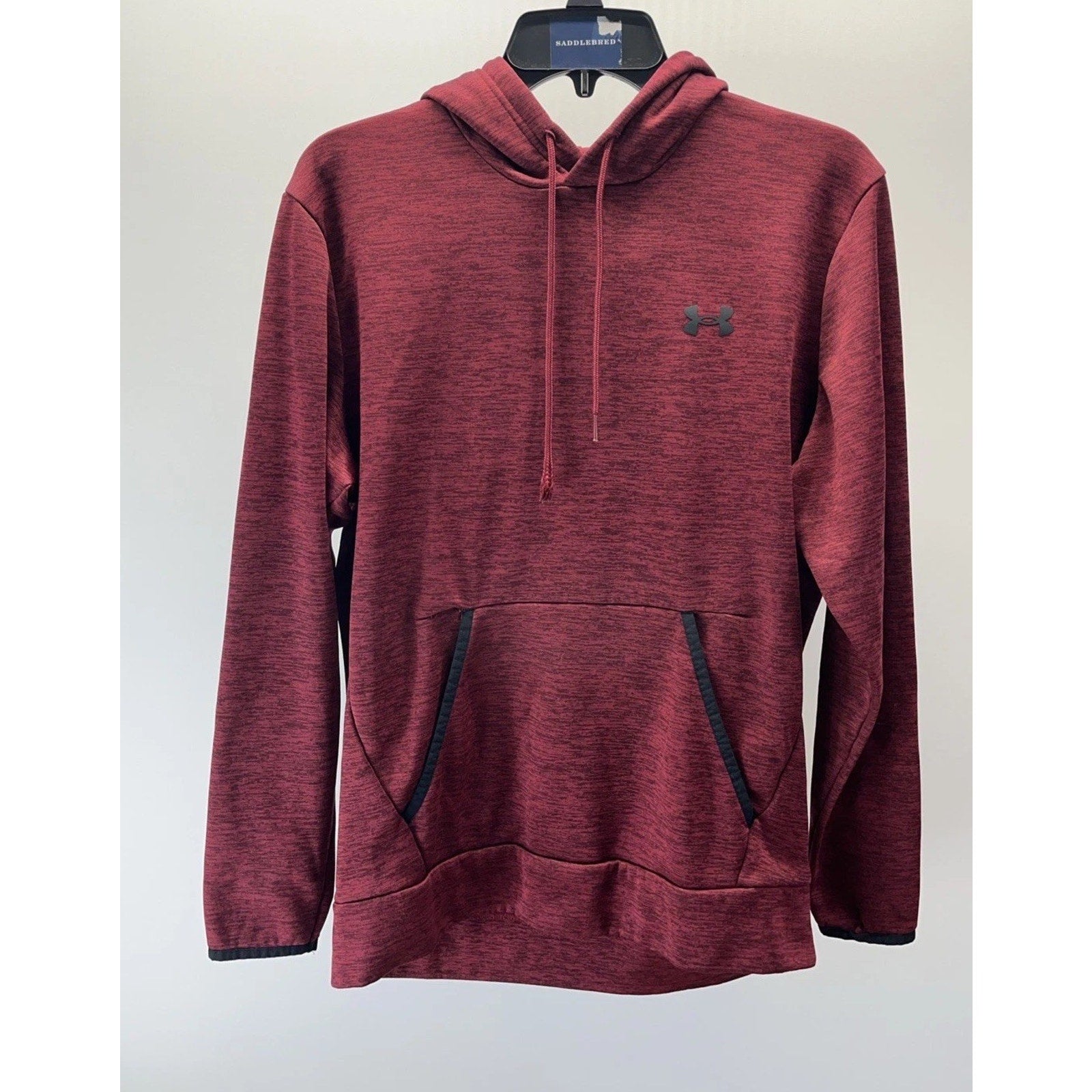 UNDER ARMOUR LOOSE PULLOVER HOODIE RED HEATHER SIZE S
